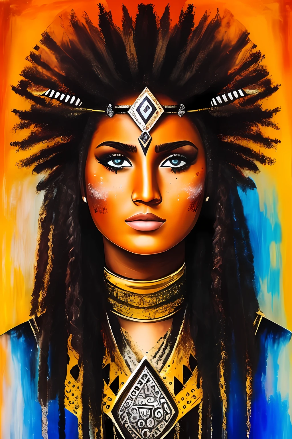 Beautiful girl warrior,
