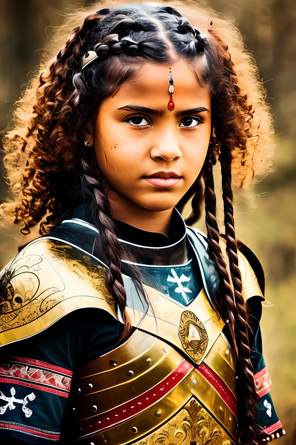 Beautiful girl warrior,