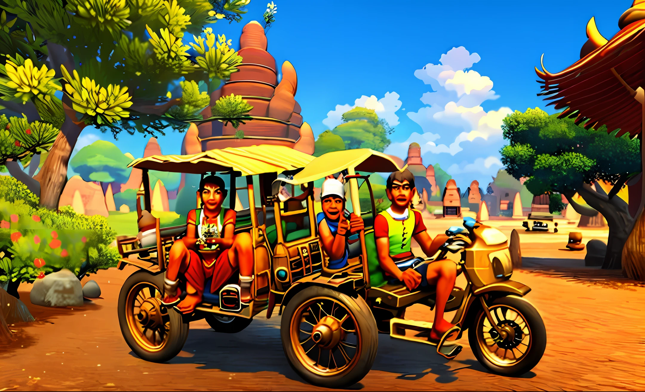 Bagan wallpaper and Tuk Tuk image