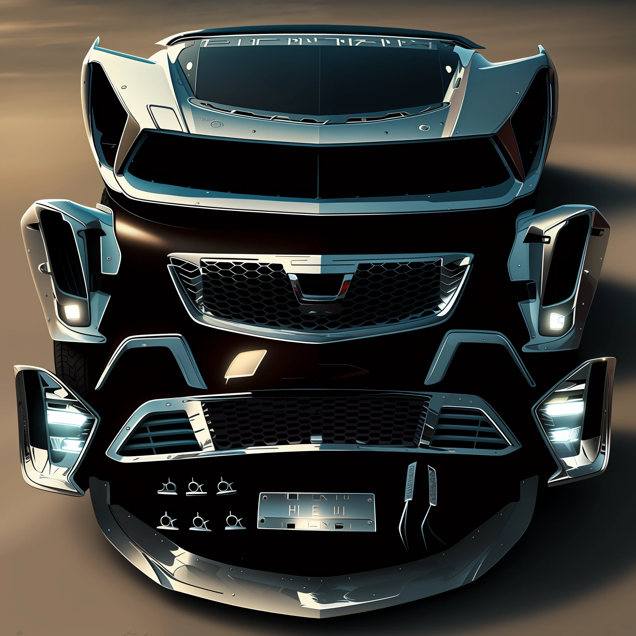 a close up of a car front bumper and grille with a number plate, kit, facing front, front portrait, front face, front side, veneno, aftermarket parts, chrome parts, front facing, frontal, f 3 2, f32, product photo, front, f12, jolly, f18, f 1 8, f 1 1