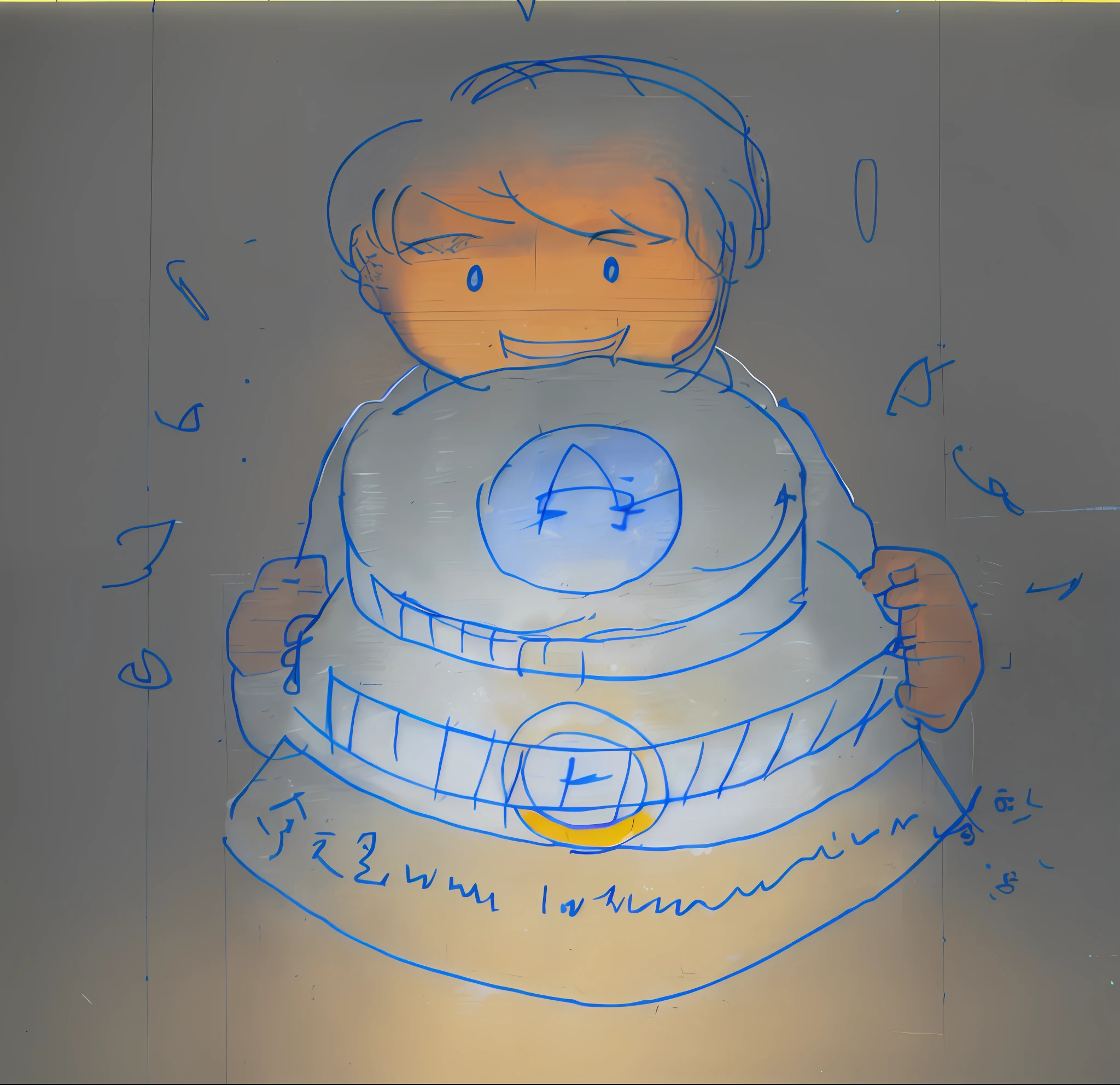 drawing of a boy holding a cake with a star on it, by Naka Bokunen, by Yuki Ogura, by Oka Yasutomo, a manga drawing, line sketch!!, by Akira Toriyama, an anime drawing, by Ayako Rokkaku, by Awataguchi Takamitsu, by Kamisaka Sekka