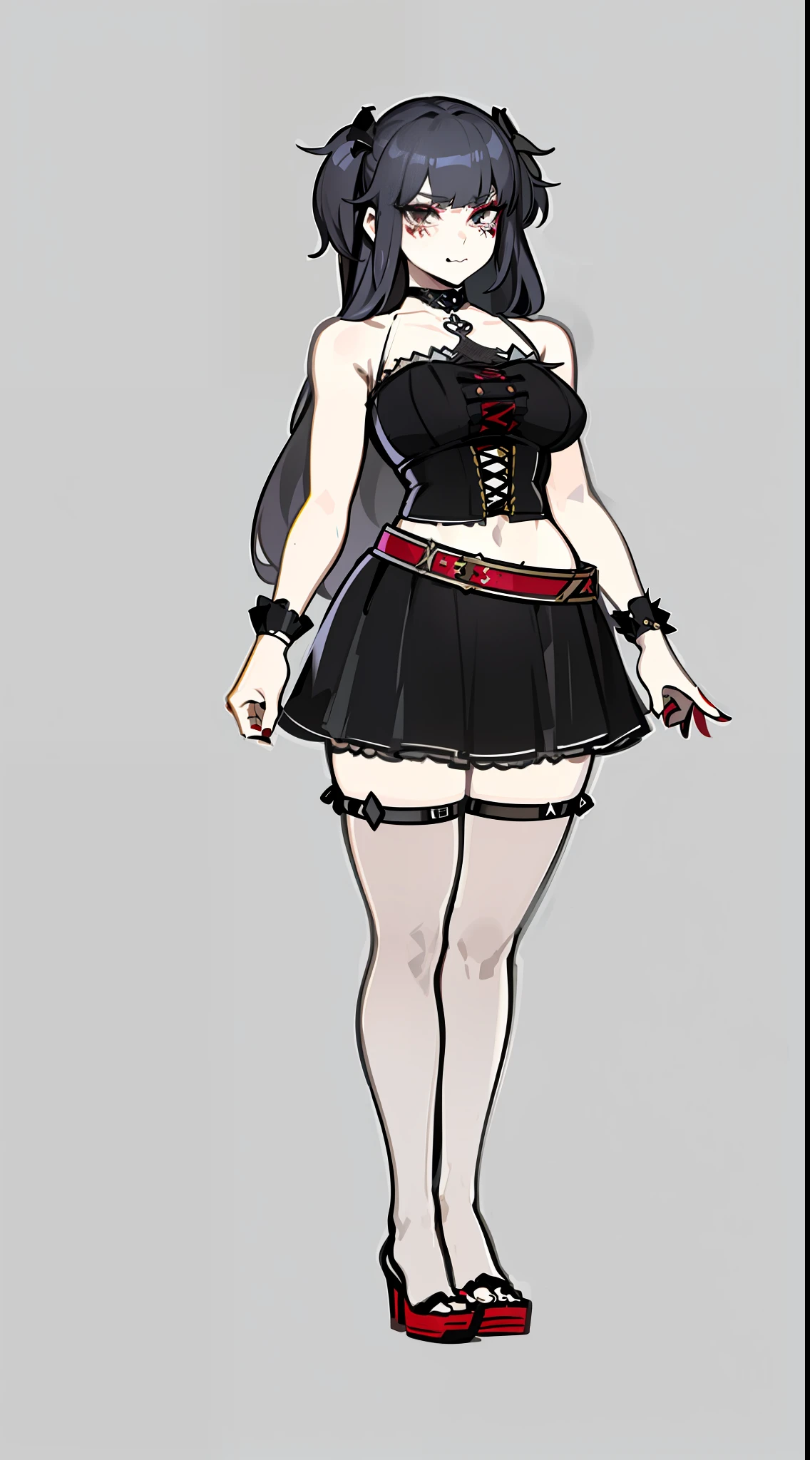 (extremely detailed CG unity 8k wallpaper, masterpiece, best quality, ultra-detailed), (gothic), (short skirt: 0.9+ top), (17 years old), ((anime gothic girl) | ( Gothic girl) | (Anime girl in black dress) | (Witch Costumes)), (Witches: 1.2), (Short: 0.9+ Tall Female EMO Art Students), (Gothic Costumes), (Vampire Fashion: 0.9).