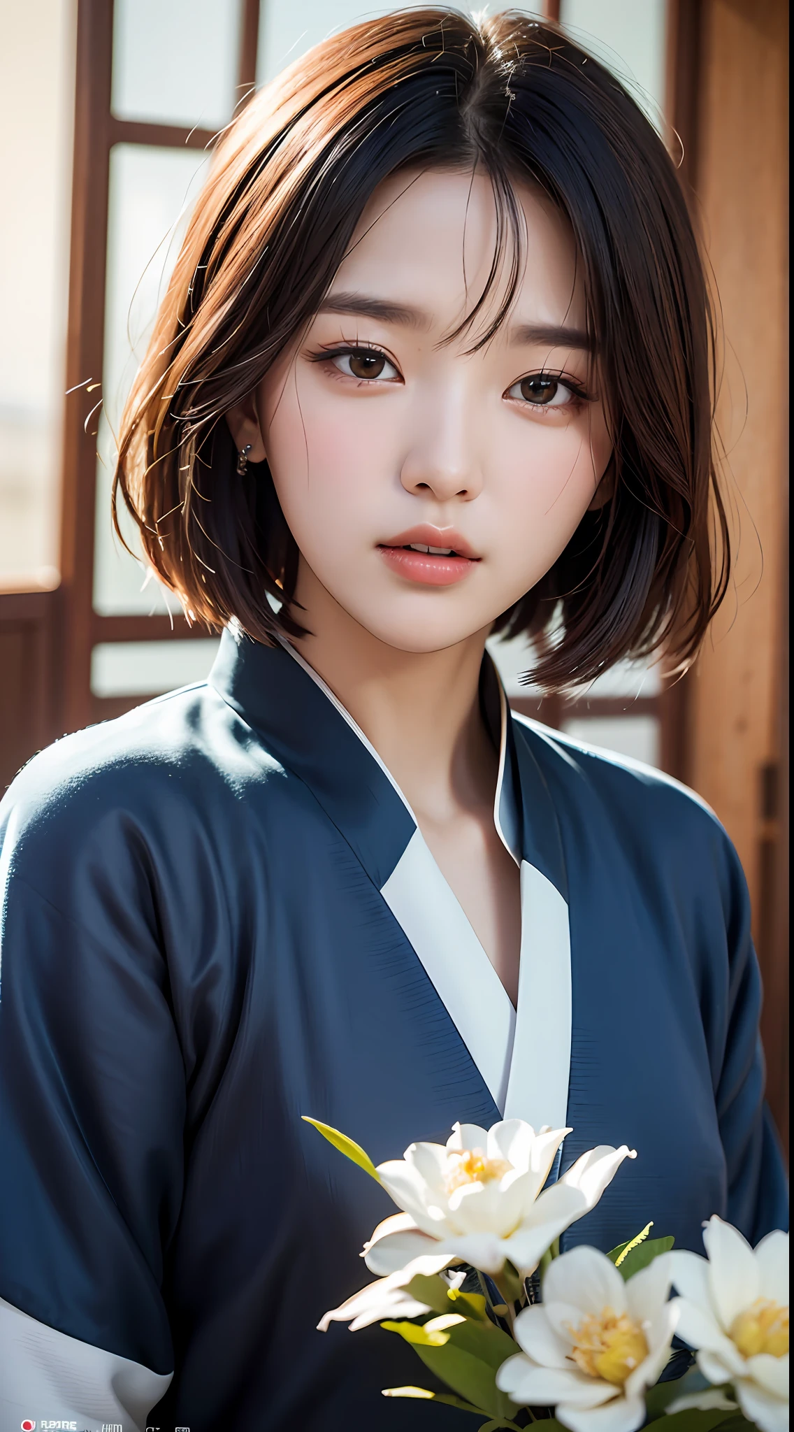 (gyeongsan:1.5), close up, masterpiece, best quality, raw photo, photorealistic, face, incredibly absurdres, beautiful girl, cute, short hair, depth of field, highres, ultra-detailed, finely detail, extremely detailed, extremely detailed eyes and face, sharp pupils, realistic pupils, sharp focus, ccinematic lighting