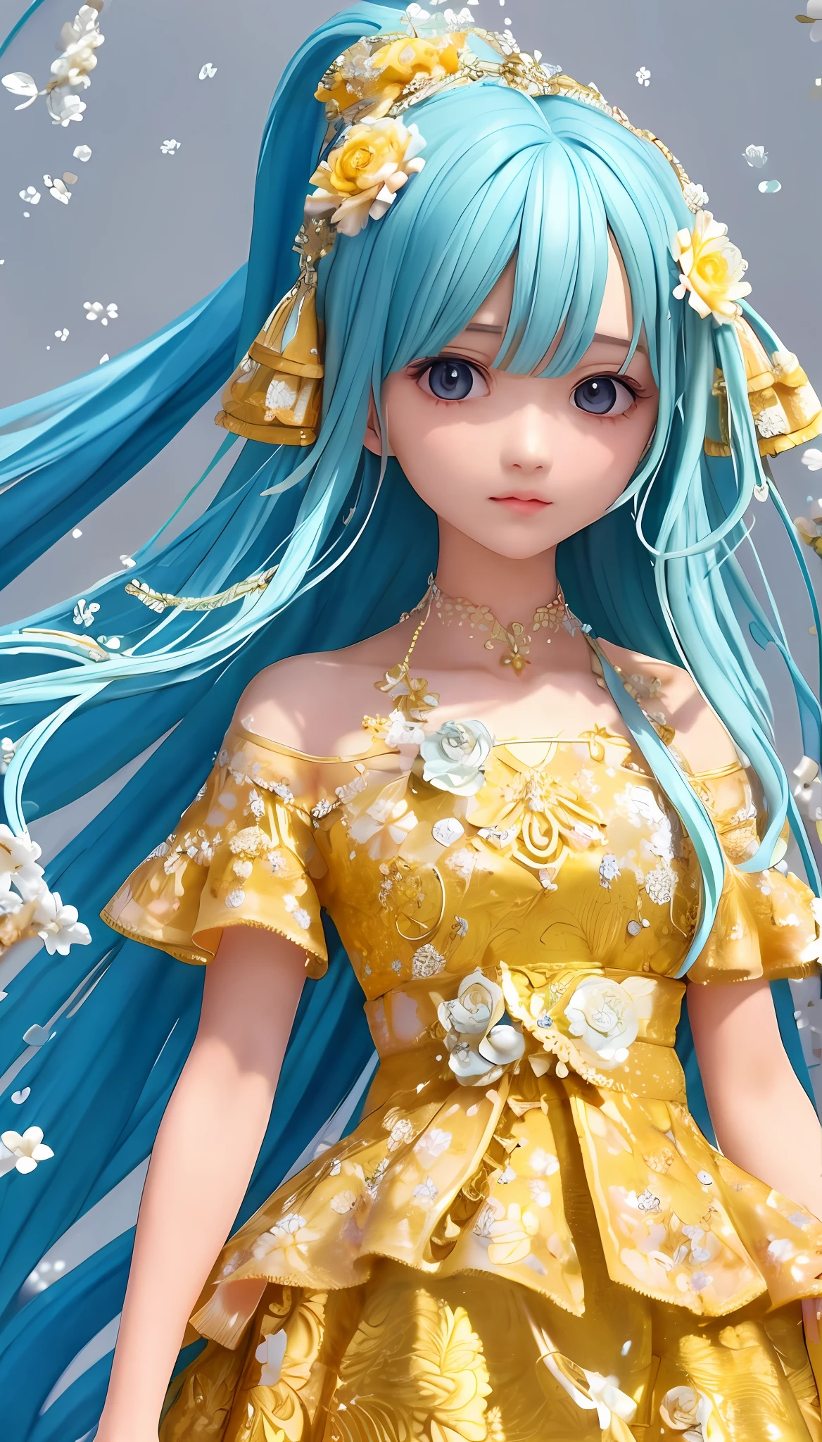 (masterpiece), (best quality), (ultra detailed),(disheveled hair),(illustration), (1girl), (Fashionable clothing), standing, Fashion model, looking at viewer, (interview), (simple background),beautiful detailed eyes, delicate beautiful face, Floating,(high saturation),(colorful splashes),colorful bubble,(shining), focus on face, ponytail, kamisato ayaka, light blue hair, bangs, hair ring, floating flowers, floating hairs, (shining), best lighting, best shadow,