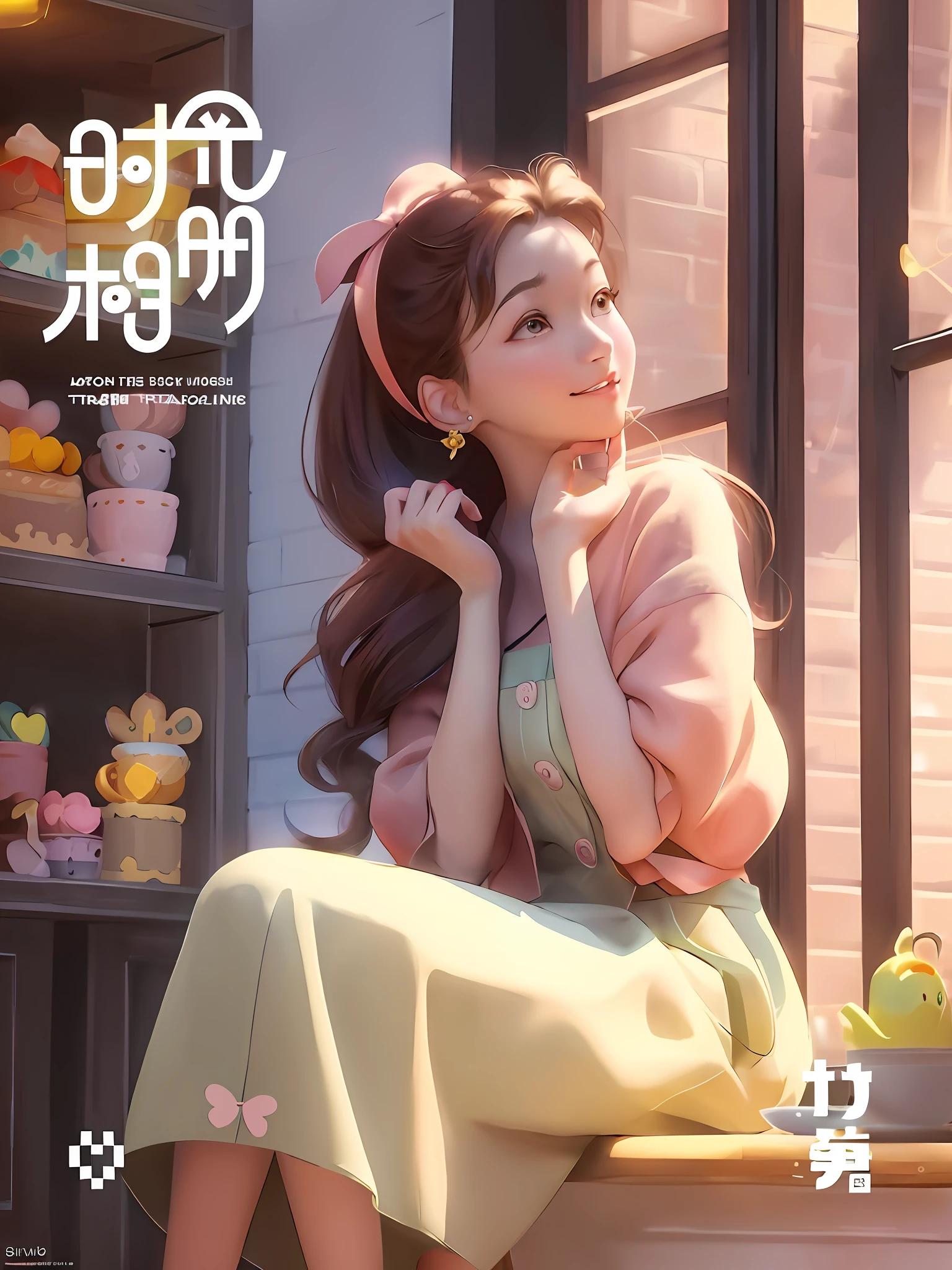 anime girl sitting on a window sill with a cup of tea, trending on cgstation, beautiful character painting, artgerm and atey ghailan, in style of disney animation, trending at cgstation, beautiful digital illustration, inspired by Chen Daofu, adorable digital painting, official fanart, art in the style of disney, in style of atey ghailan