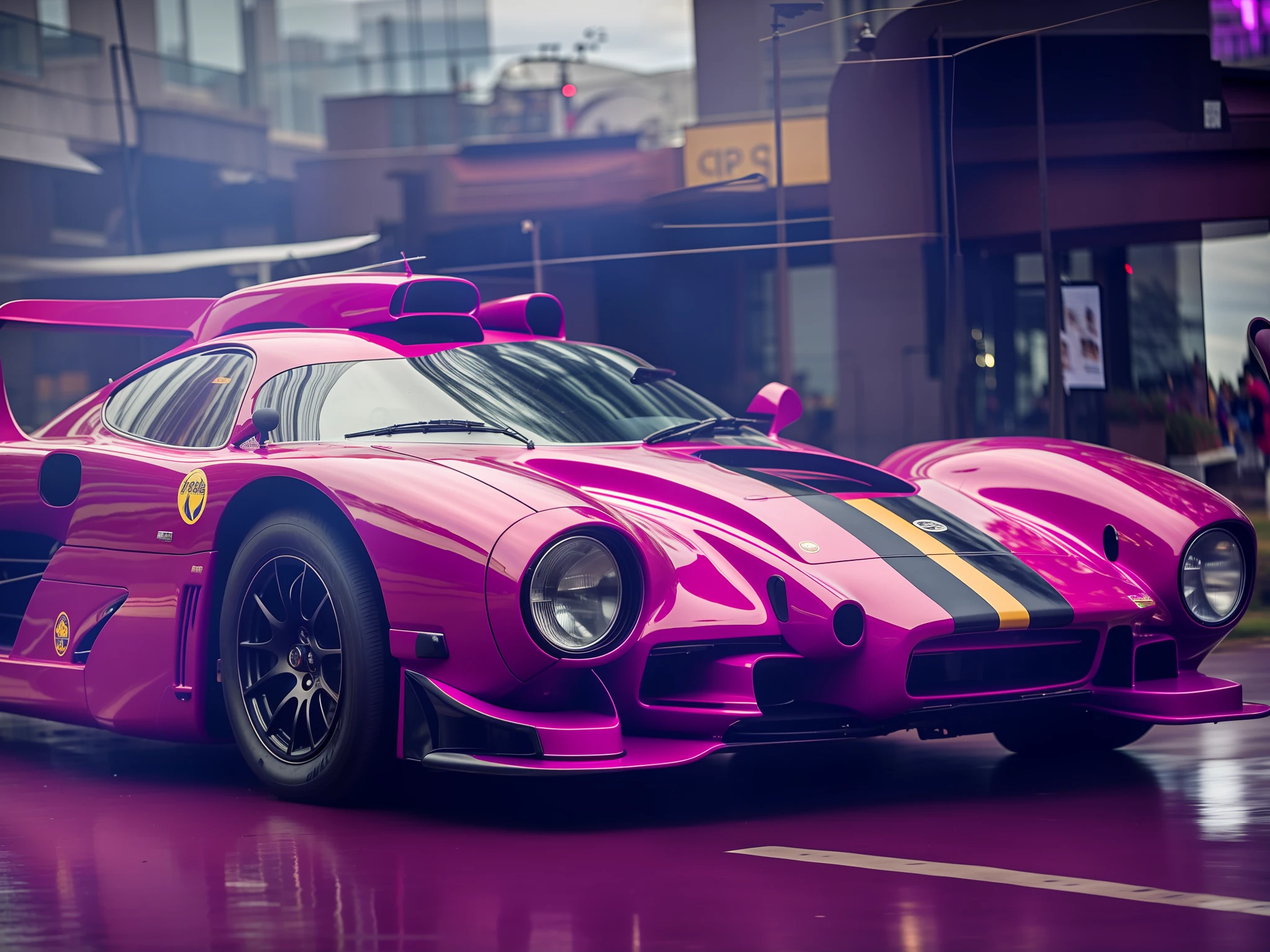 purple car
