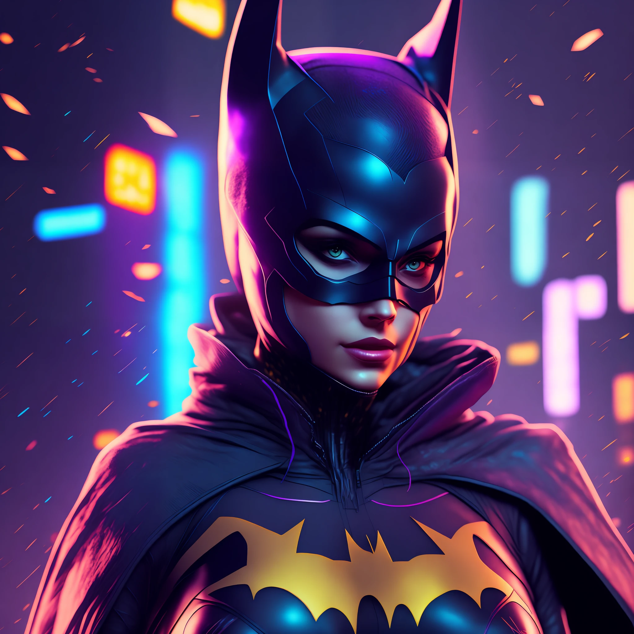 Batgirl (DC), cyberpunk, 8K