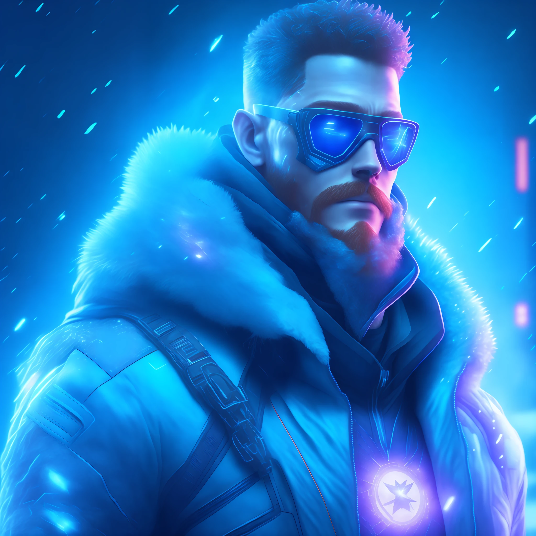 Captain Cold (DC), cyberpunk, 8K