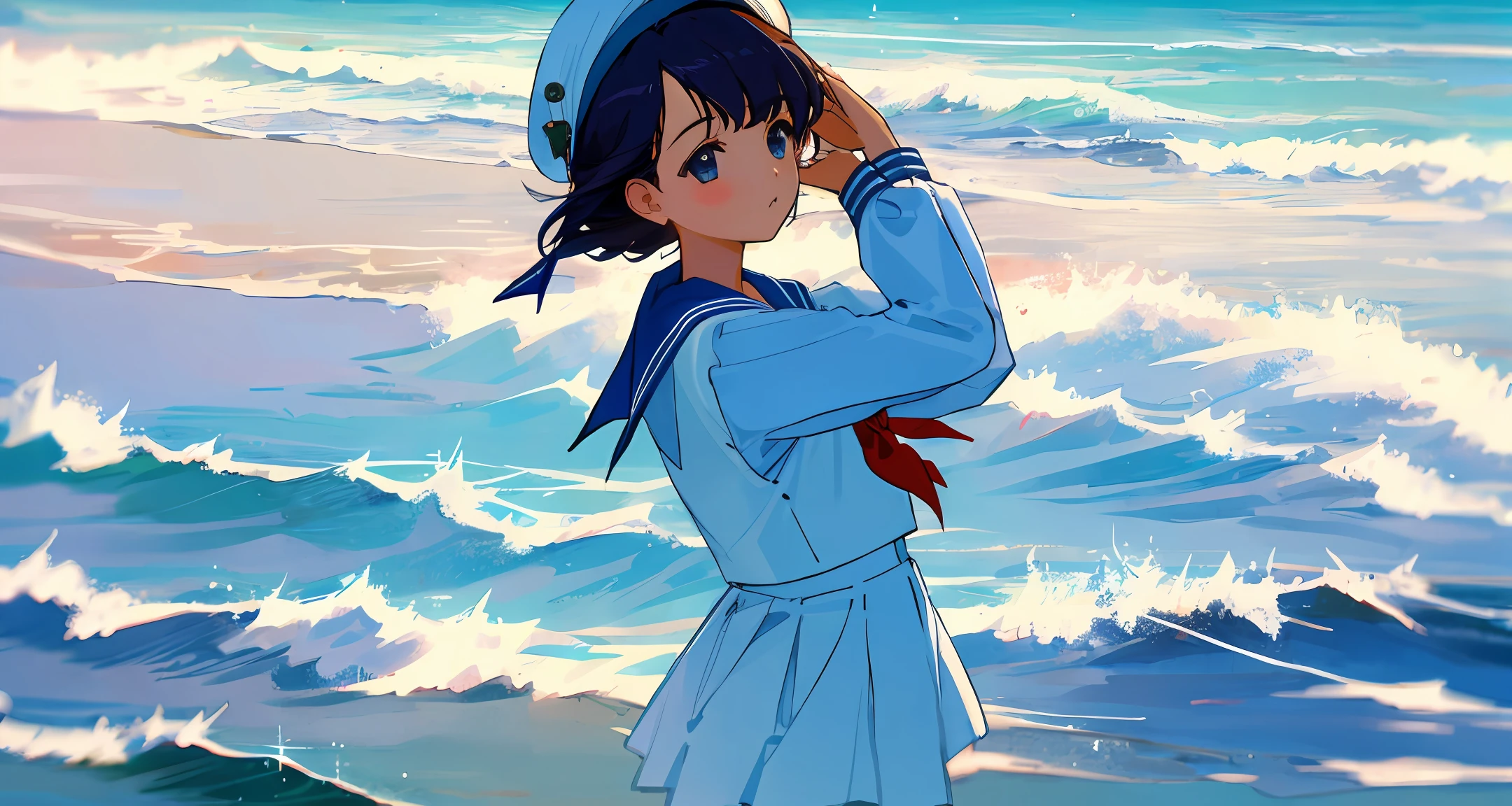 Girl, sailor suit