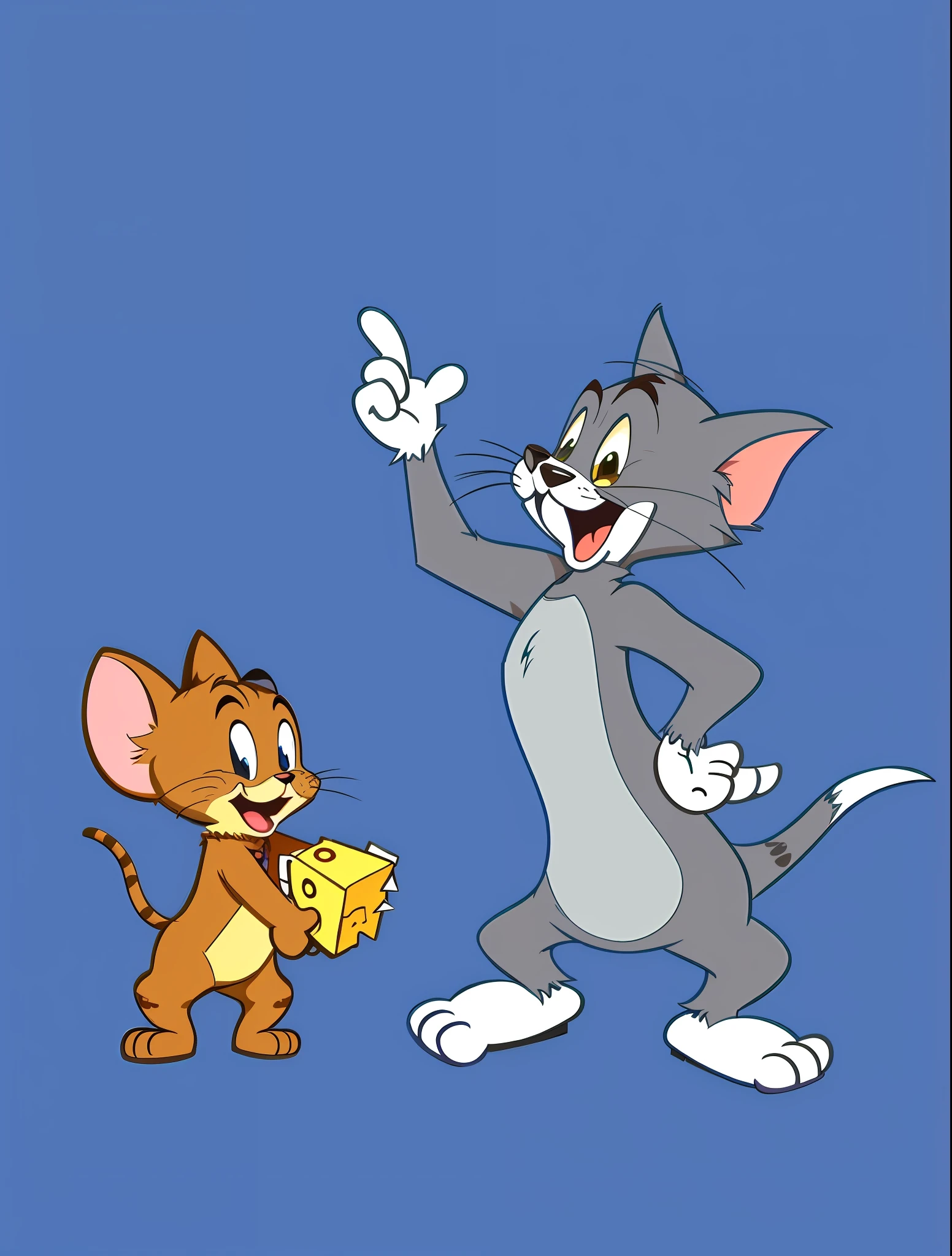 Very cute, detailed presentation with 3D rendering technology, digital art stylized expression. Render a cute 3D,
Stylized presentation, cartoon cat and mouse waving a paw, Tom and Jerry, Jerry, Tom and Jerry in real life, animated cartoon series, Acrace catoon, dusty, smoky, Hannah Barbera, animated series, children's animated film, Gendy Tartakovsky, Disney cartoon, cartoon art, cartoon characters, cartoon illustrations, official art, children's cartoons