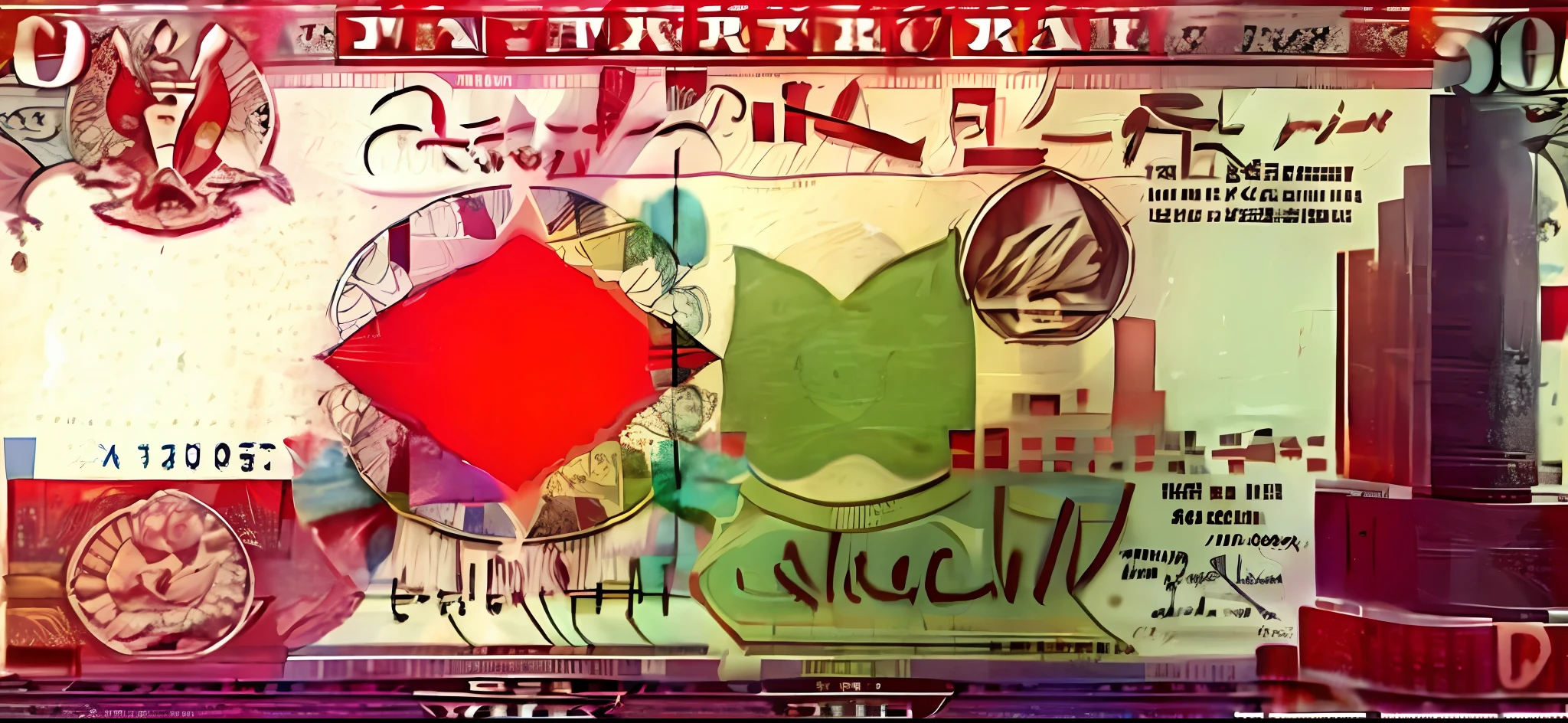 "An absolute masterpiece, with the highest quality rendering that brings out the crisp details of dollar bills and colorful banknotes. Featuring Dracula on one dollar bill paper money called blood money 以下tag可选择使用 dollar bill, banknote, traditional media, and surrounded by currency.