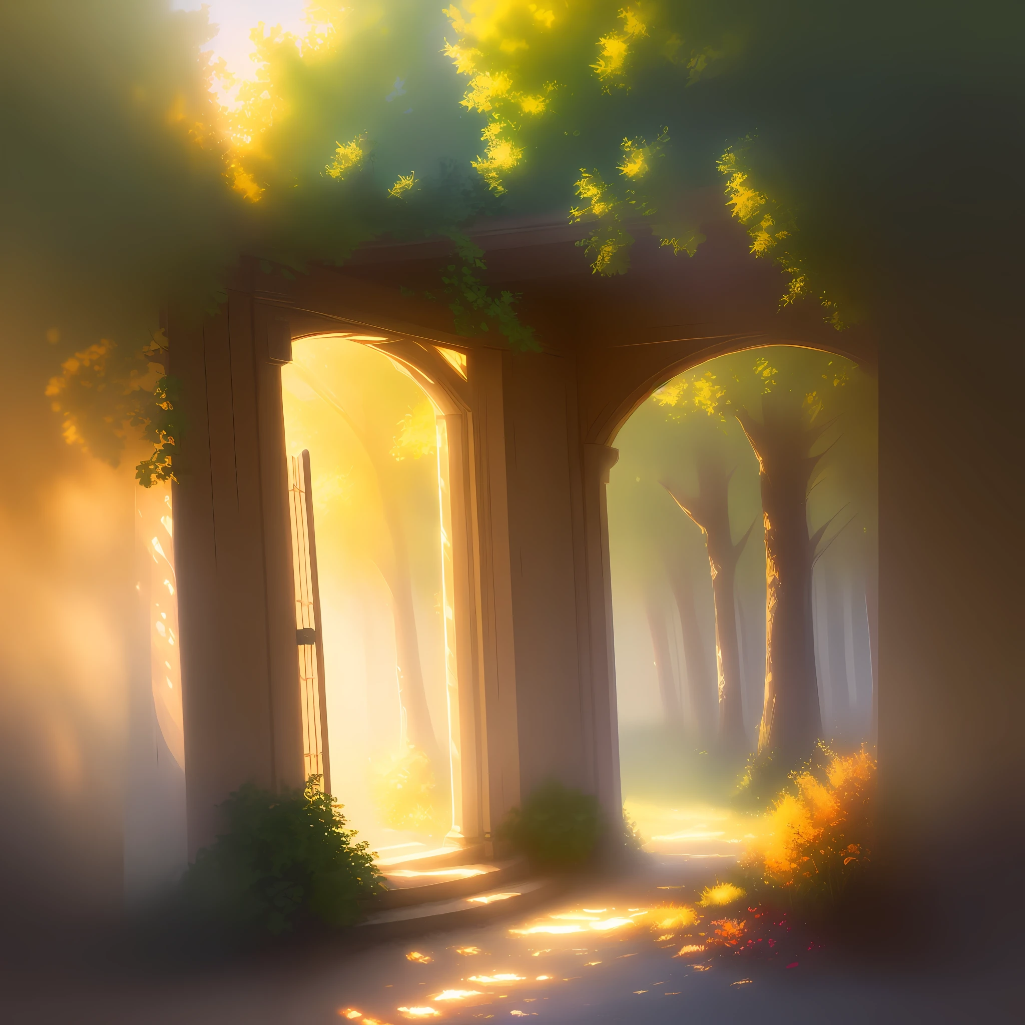digital painting, best quality, impressionism, ligne claire, vibrant colors, volumetric lighting. soft light, diffused lighting, radiant light rays