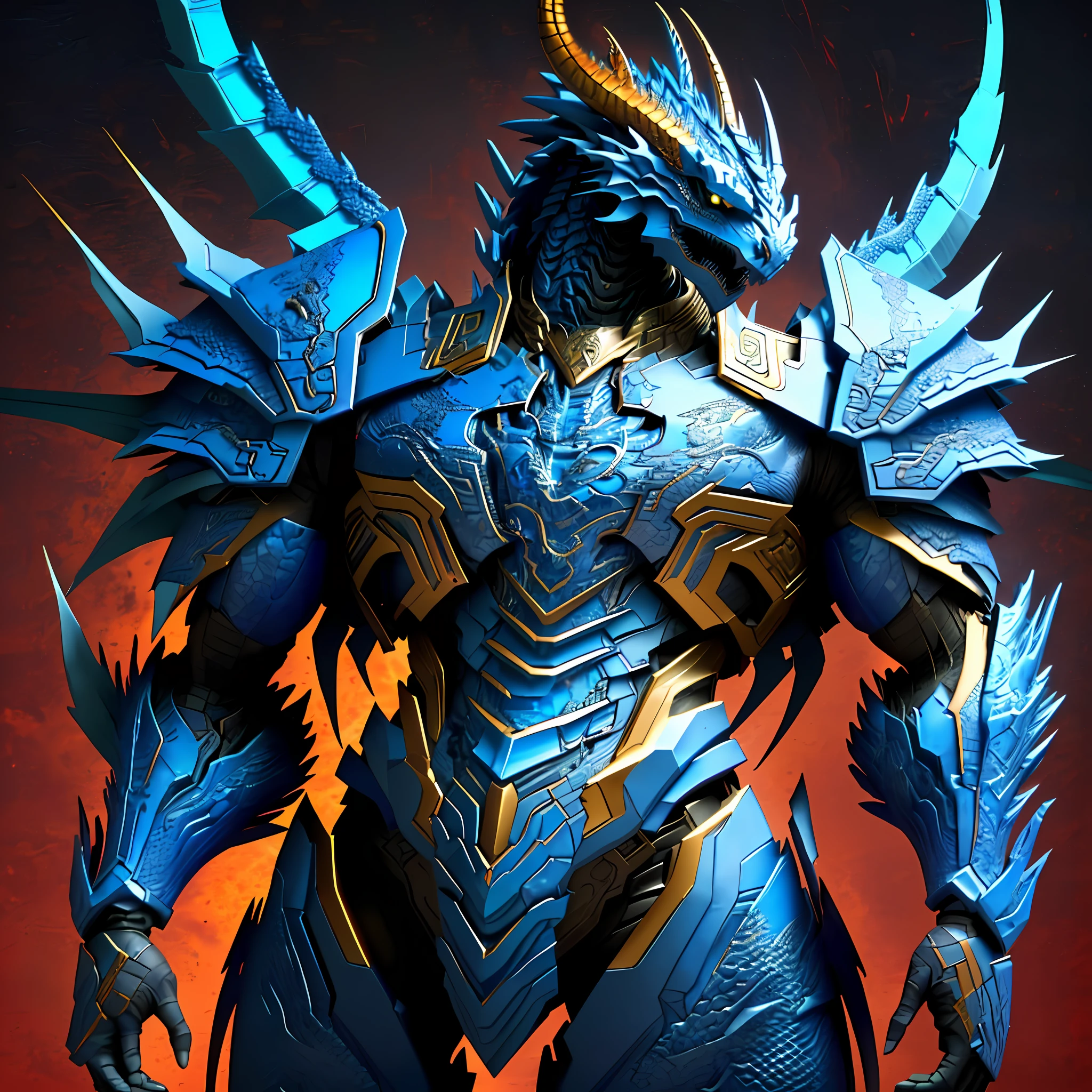 a close up of a man with a dragon on his chest, anthro dragon art, dragon vore art, male robotic anthro dragon, dragon inspired blue armor, blue dragon, as an anthropomorphic dragon, dragon body, a baddass dragon, young male anthro dragon, dragon vore, but as an anthropomorphic dragon, muscular werewolf