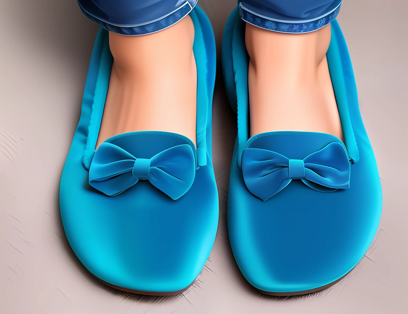 Blue slippers