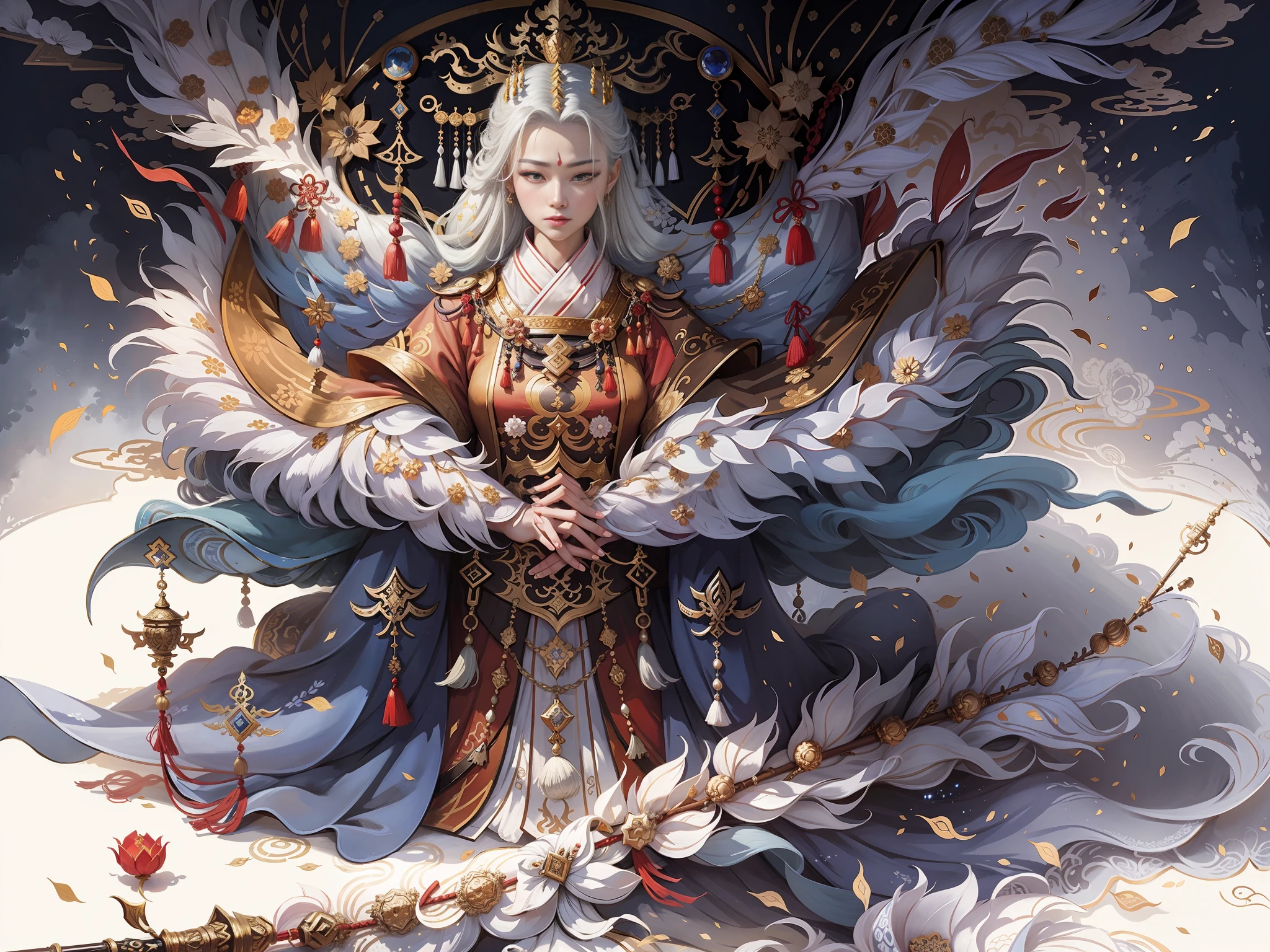 A female emperor, ancient Chinese imperial robes, sunlight, clear face, clean white background, masterpiece, super detail, epic composition, ultra hd, high quality, extremely detailed, official art, uniform 8k wallpaper, super detail, 32k -- v 6