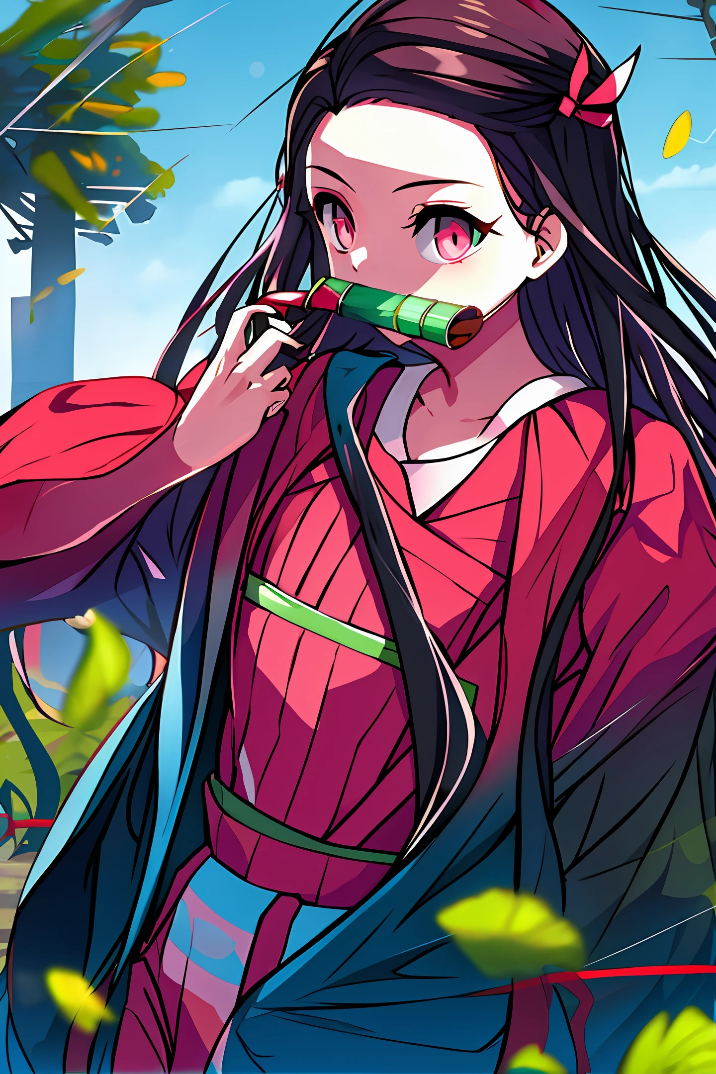 Girl blowing gum