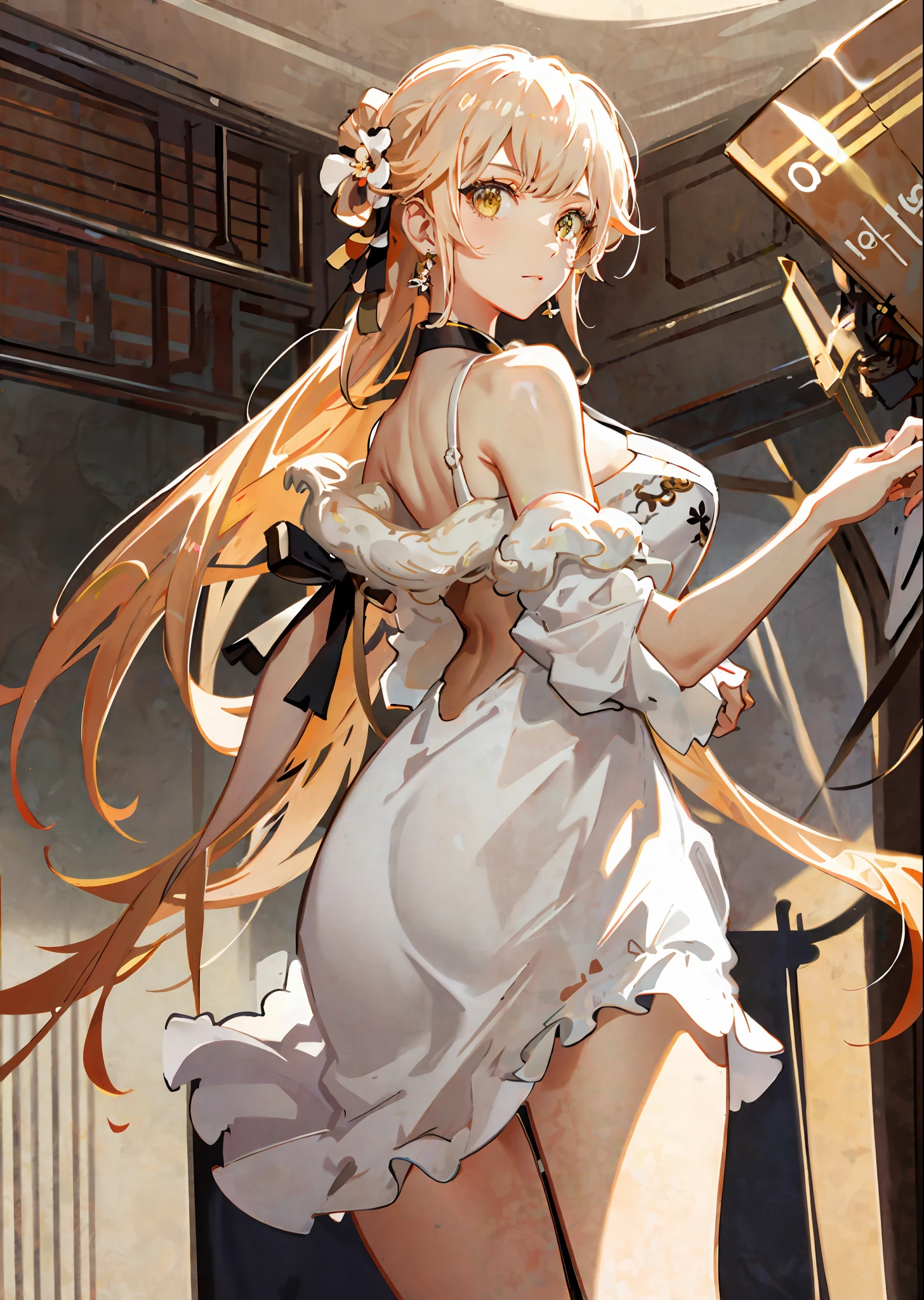 (masterpiece), (best quality), (ultra detailed),(disheveled hair),(illustration), (1girl), (Fashionable clothing), standing, Fashion model, looking at viewer, (interview), (simple background),beautiful detailed eyes, delicate beautiful face, Floating,(high saturation),(colorful splashes),colorful bubble,(shining), focus on face, ponytail, kamisato ayaka, light blue hair, bangs, hair ring, floating flowers, floating hairs, (shining), best lighting, best shadow,