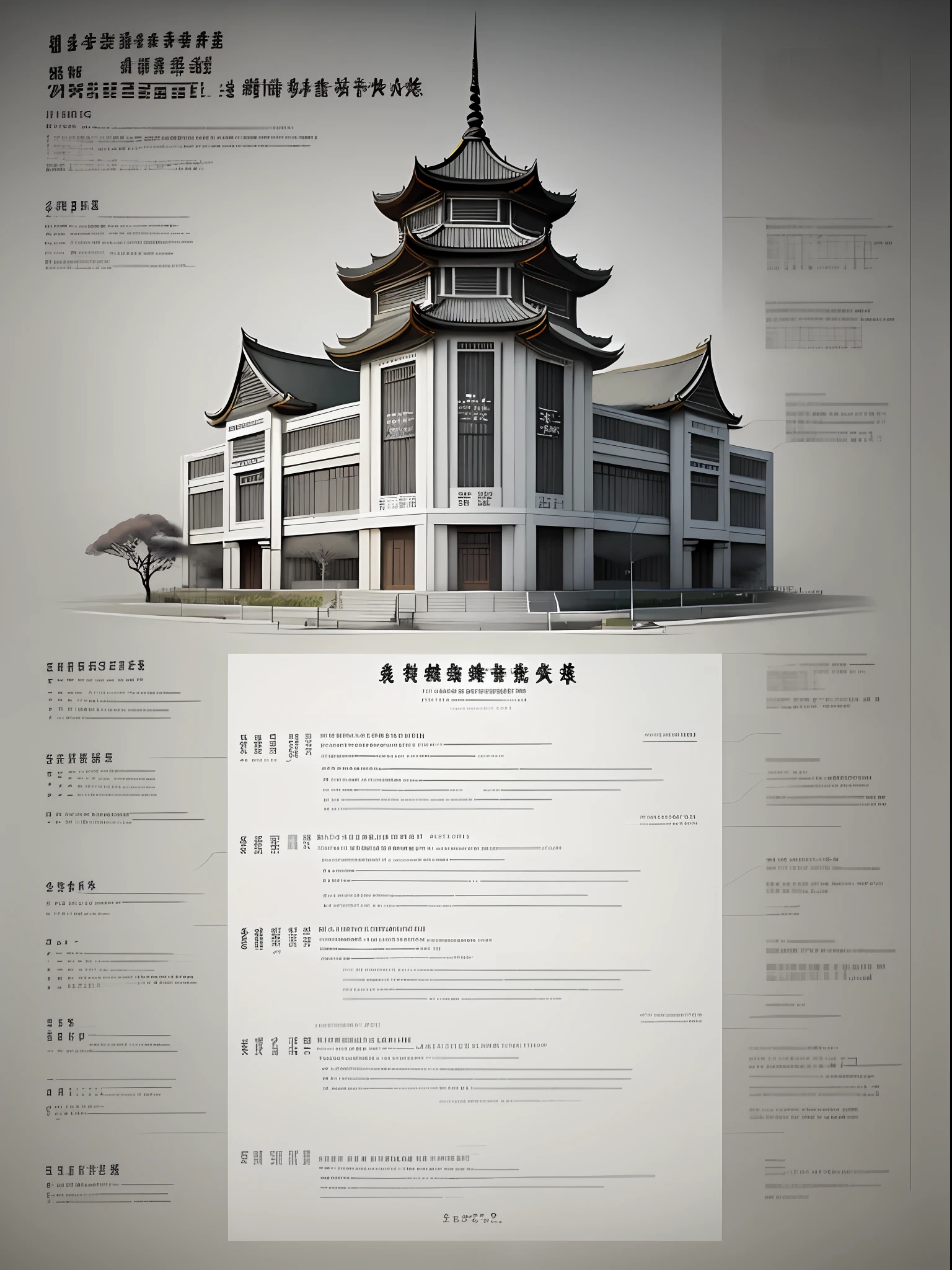 Poster background: White depiction of school buildings
Color: Dark
Title: 'Hengyu Cup' 3rd Metallographic Skills Competition
Fonts: Art fonts, large fonts
Imagery: professional, high-quality, serious
