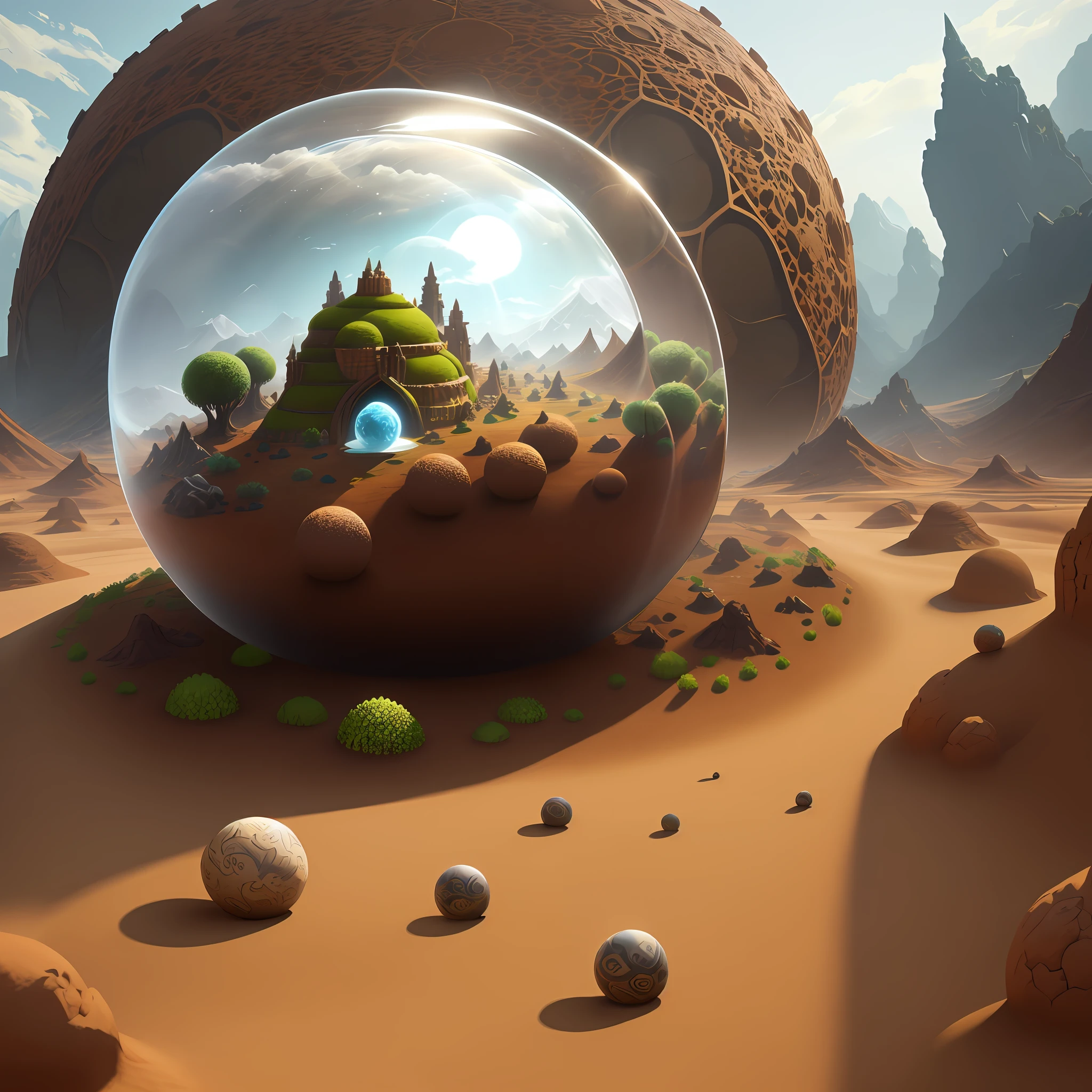Anthill, enlarged, dragon shape, burrows, spherical dome, white background, fantasy effects, realism, 4k --ar