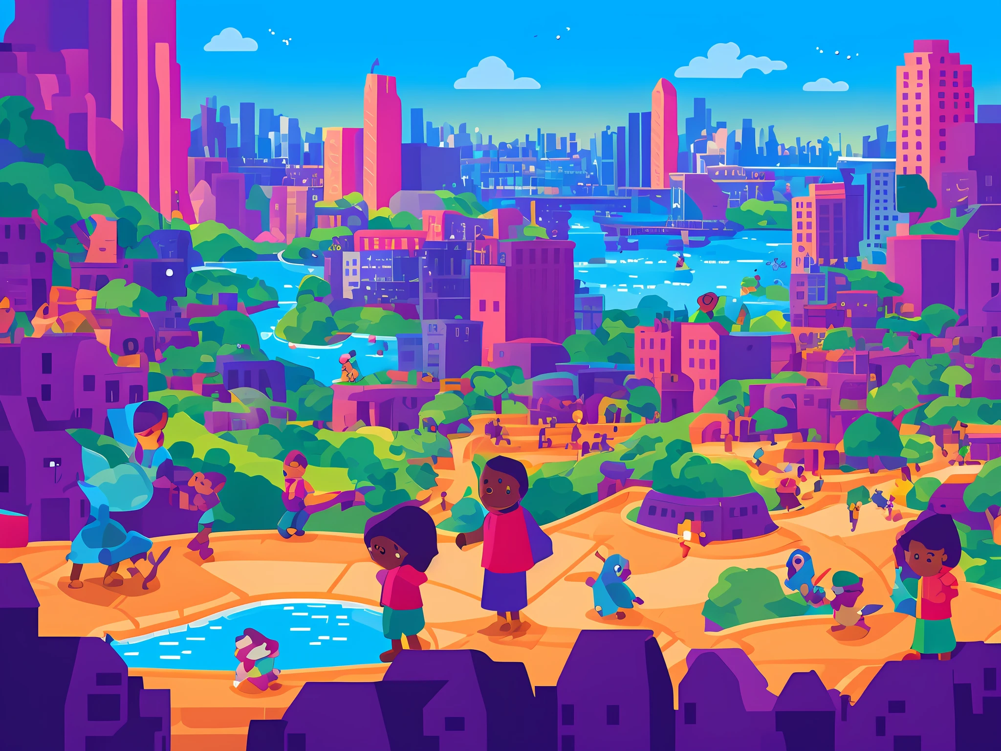 Introduction of the city of Economy
Presents
Children's decision to embark on an adventure
