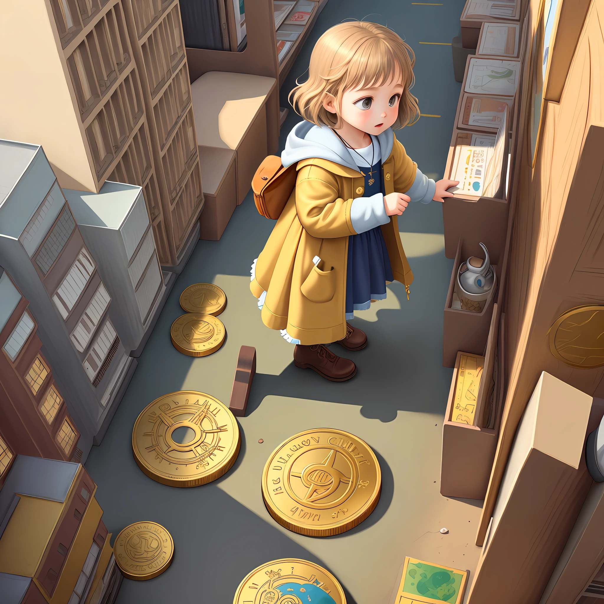 Gold coin city children's book cover