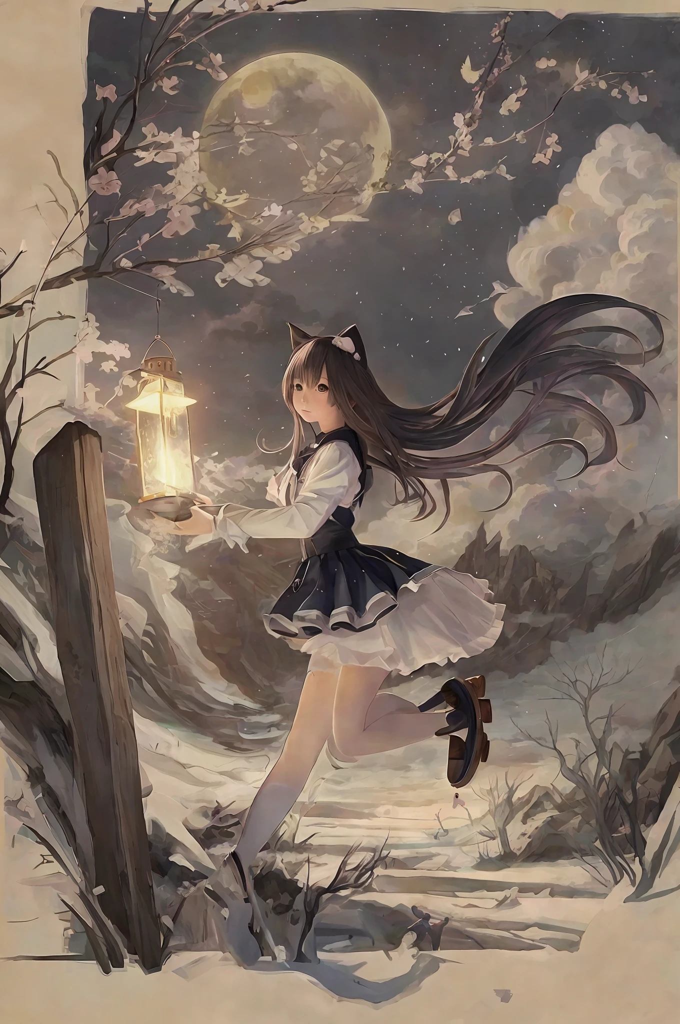 anime girl flying in the air with a lantern in her hand, anime art wallpaper 8 k, very beautiful anime cat girl, beautiful anime artwork, anime wallaper, anime art wallpaper 4 k, anime art wallpaper 4k, beautiful anime catgirl, 4k anime wallpaper, beautiful anime art, beautiful anime, anime style 4 k, anime wallpaper, anime picture