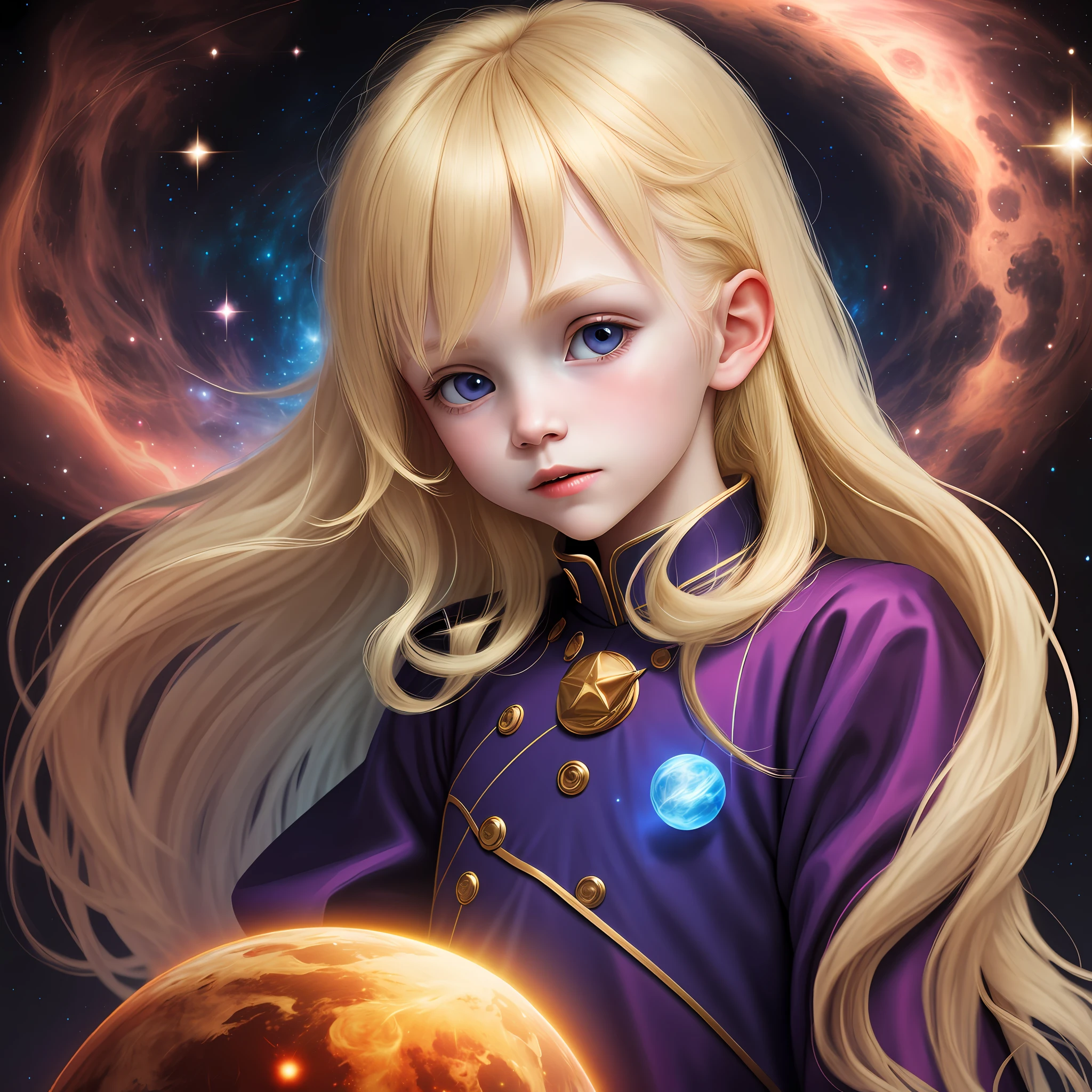 Blonde,cosmic,vampire child