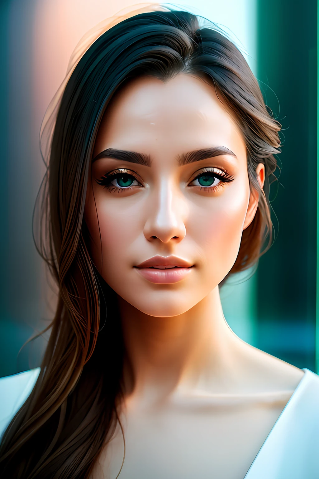 beautiful woman, ultra realistic, natural lights, wide angle, 16k, photography, glass wall, uhd, masterpiece