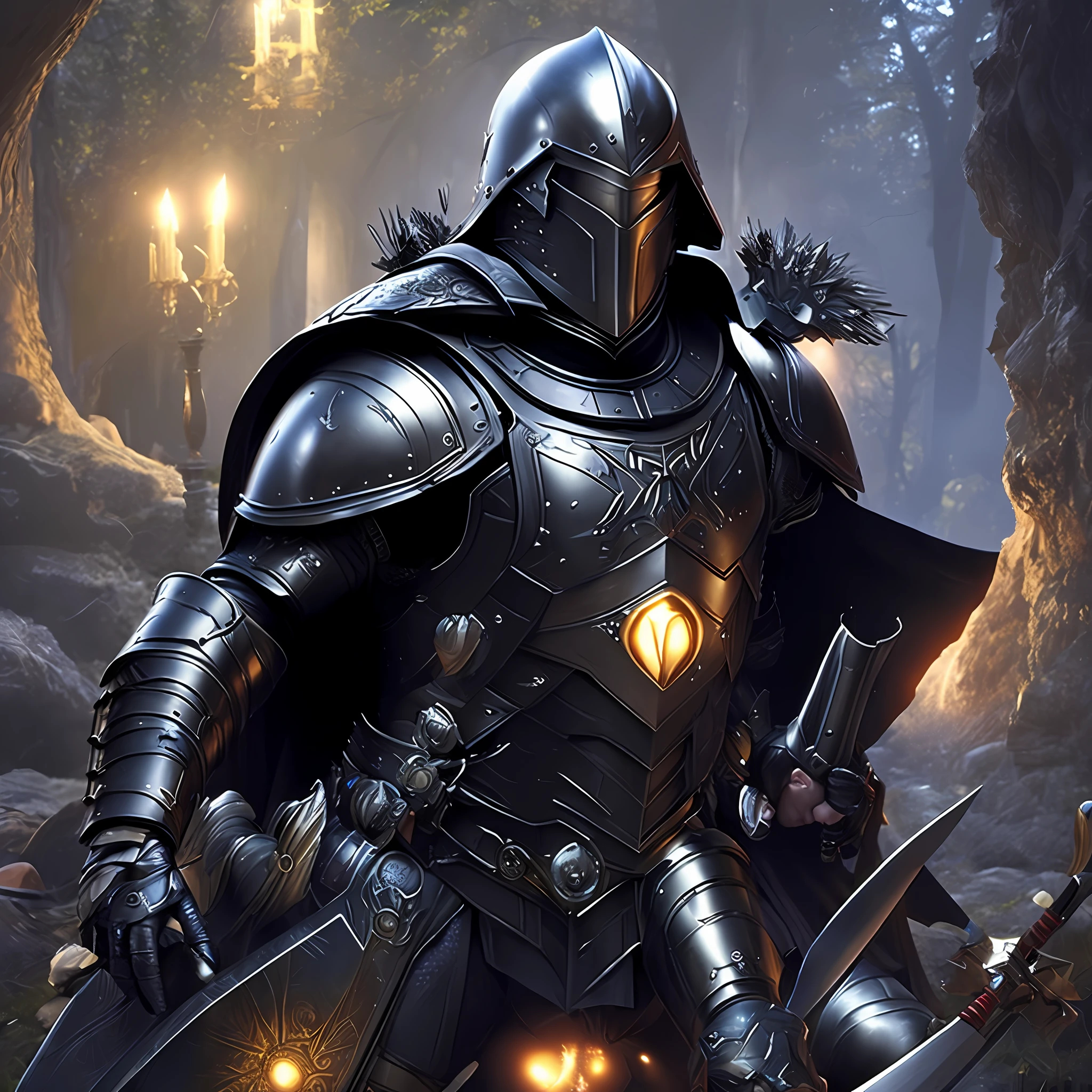 There is a man in armor kneeling down next to a warrior, fallen knight,battle scene donato giancola and tom bagshaw, gerald brom and vincent di fate, anthropomorphic raven knight, by Gonzalo Endara Crow, by Dave Dorman, frank quitely, dan mumford tom bagshaw, abaddon and magali villeneuve, artorias, ultra brightness, cinematic lighting