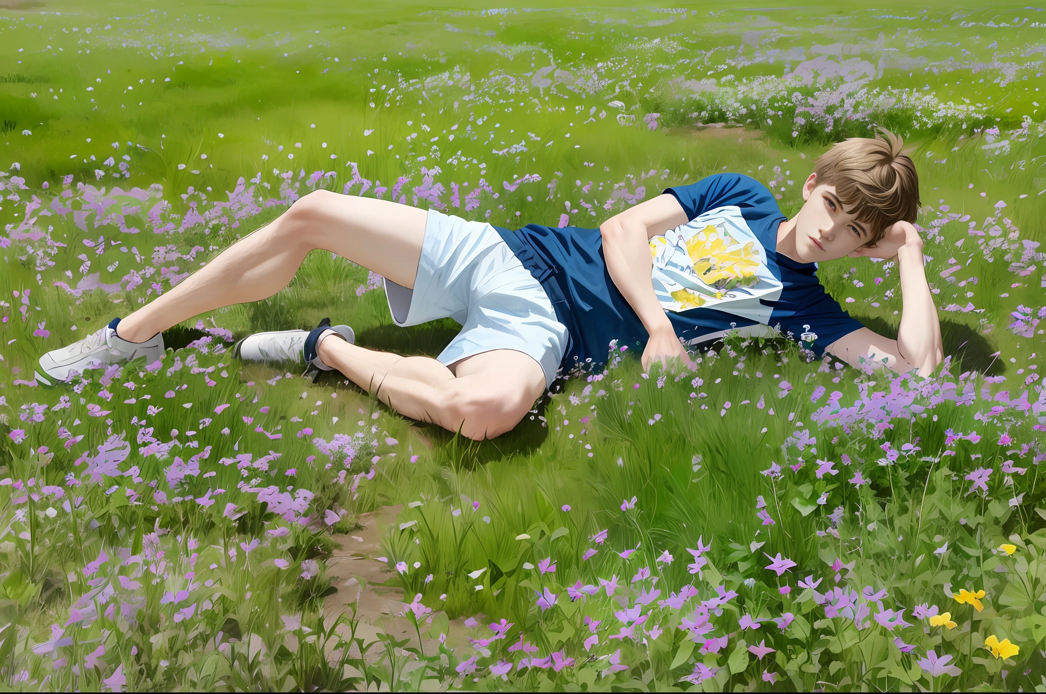 big bulge between the legs, big sticking out of the shorts, young man, slender boy, dignity sticking out in the shorts, big bulge on the shorts between the legs, a lot sticking out of the shorts, a large bulge between the legs, sticking out of the shorts, the bulge between the guy's legs is clearly visible, a lot of sun, shorts for boys