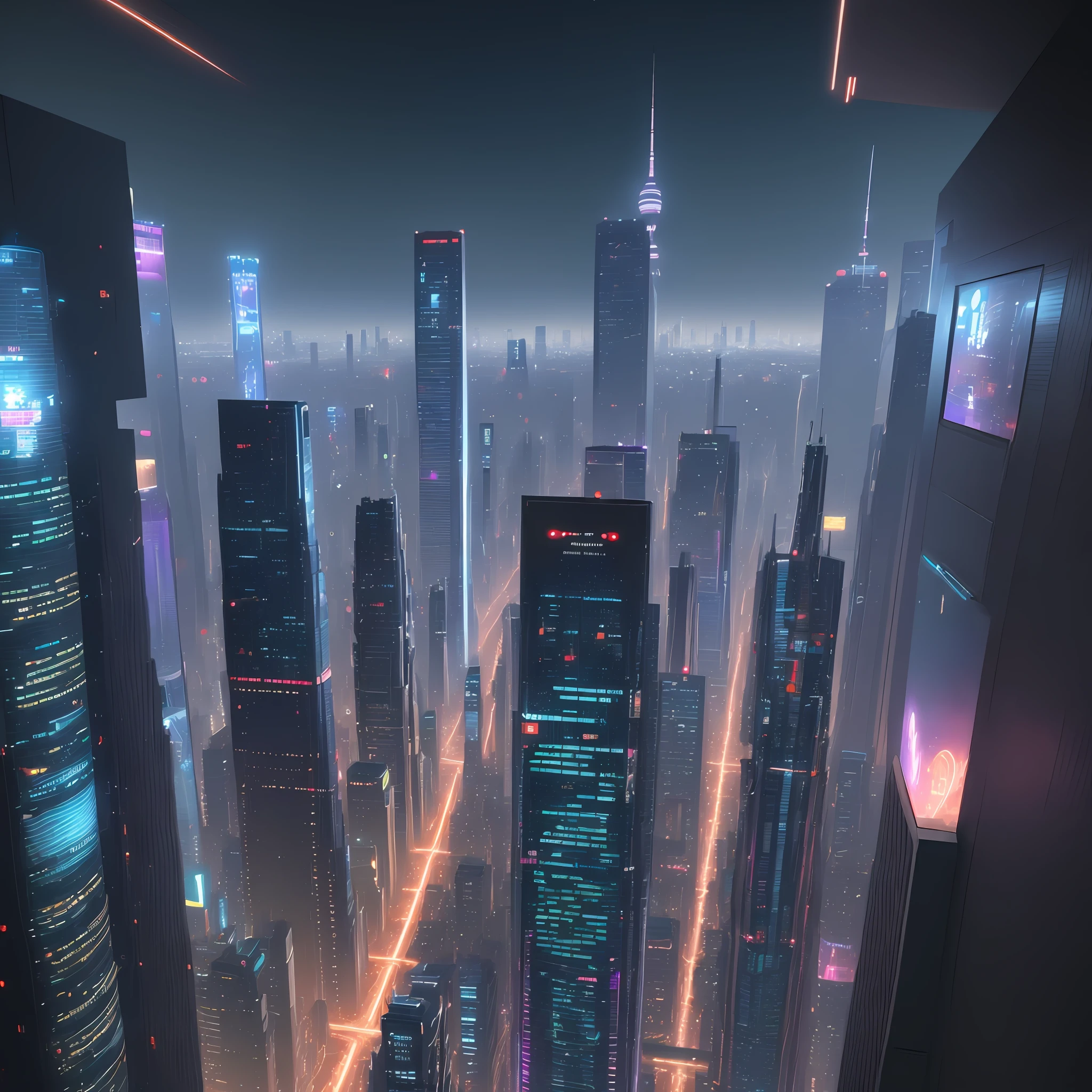 (((Masterpiece))), best quality, ultra-detailed CG unity 8k wallpaper, cyber city, tokyo, big future city