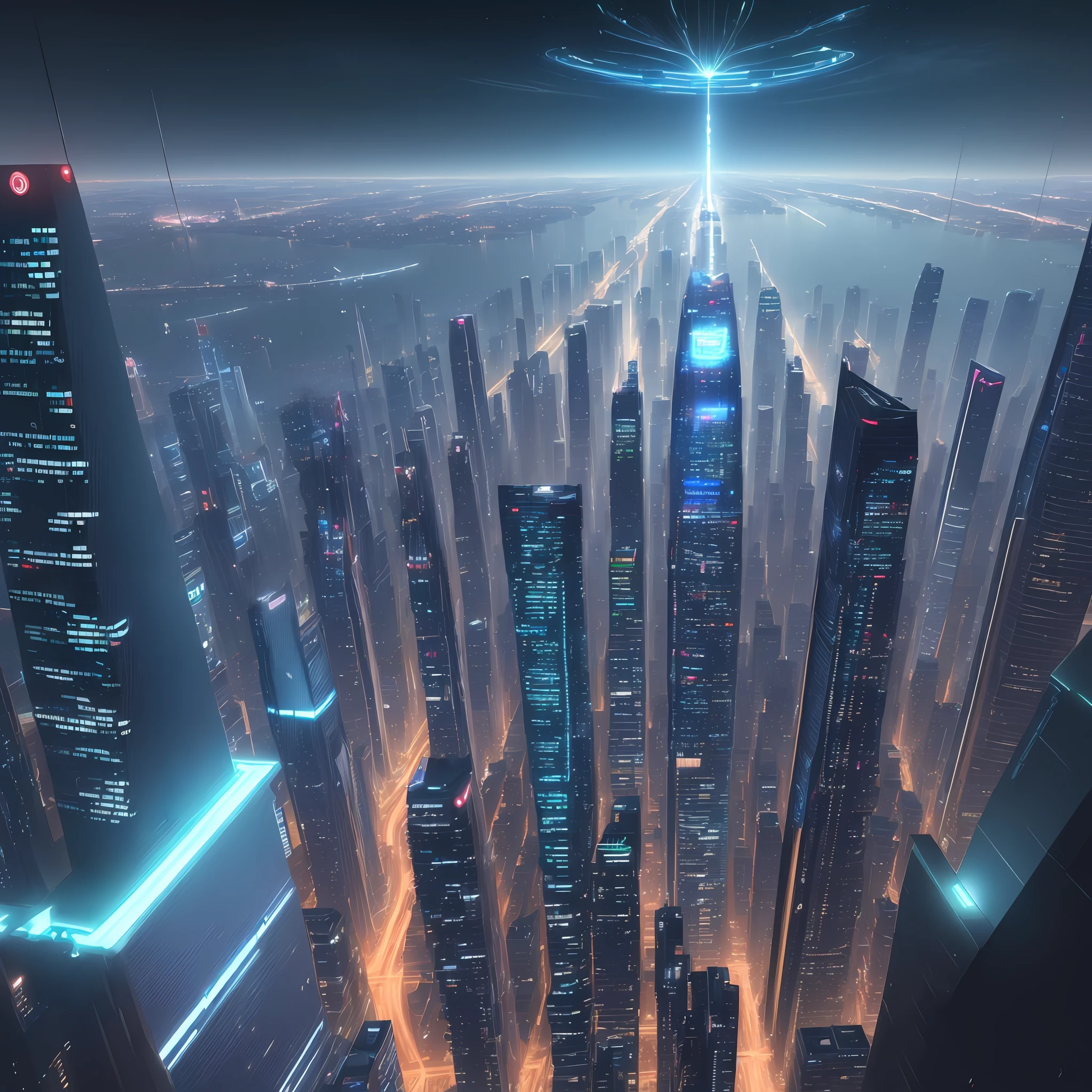 (((Masterpiece))), best quality, ultra-detailed CG unity 8k wallpaper, cyber city, tokyo, big future city