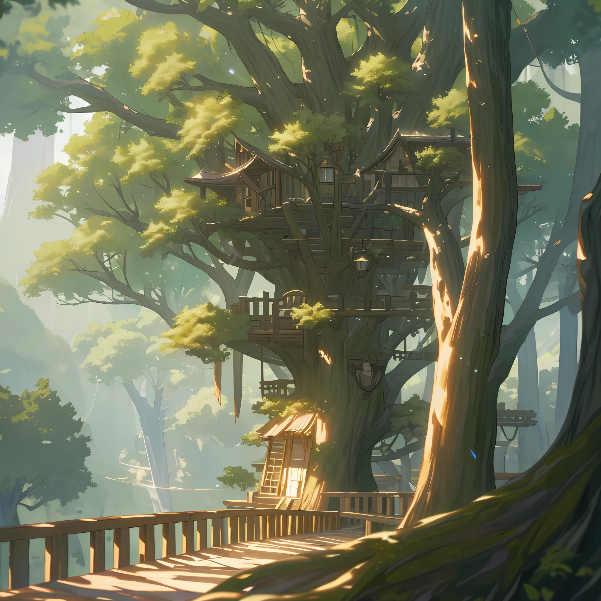 (((Masterpiece))), best quality, ultra-detailed CG unity 8k wallpaper, treehouse