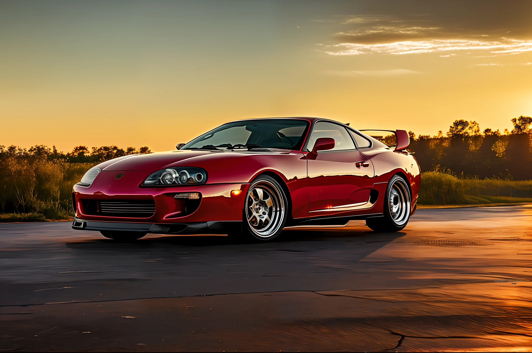 (nvinkpunk:1.2) (snthwve style:0.8) VAL1 mk4Supra VAL2, lightwave, sunset, intricate, highly detailed