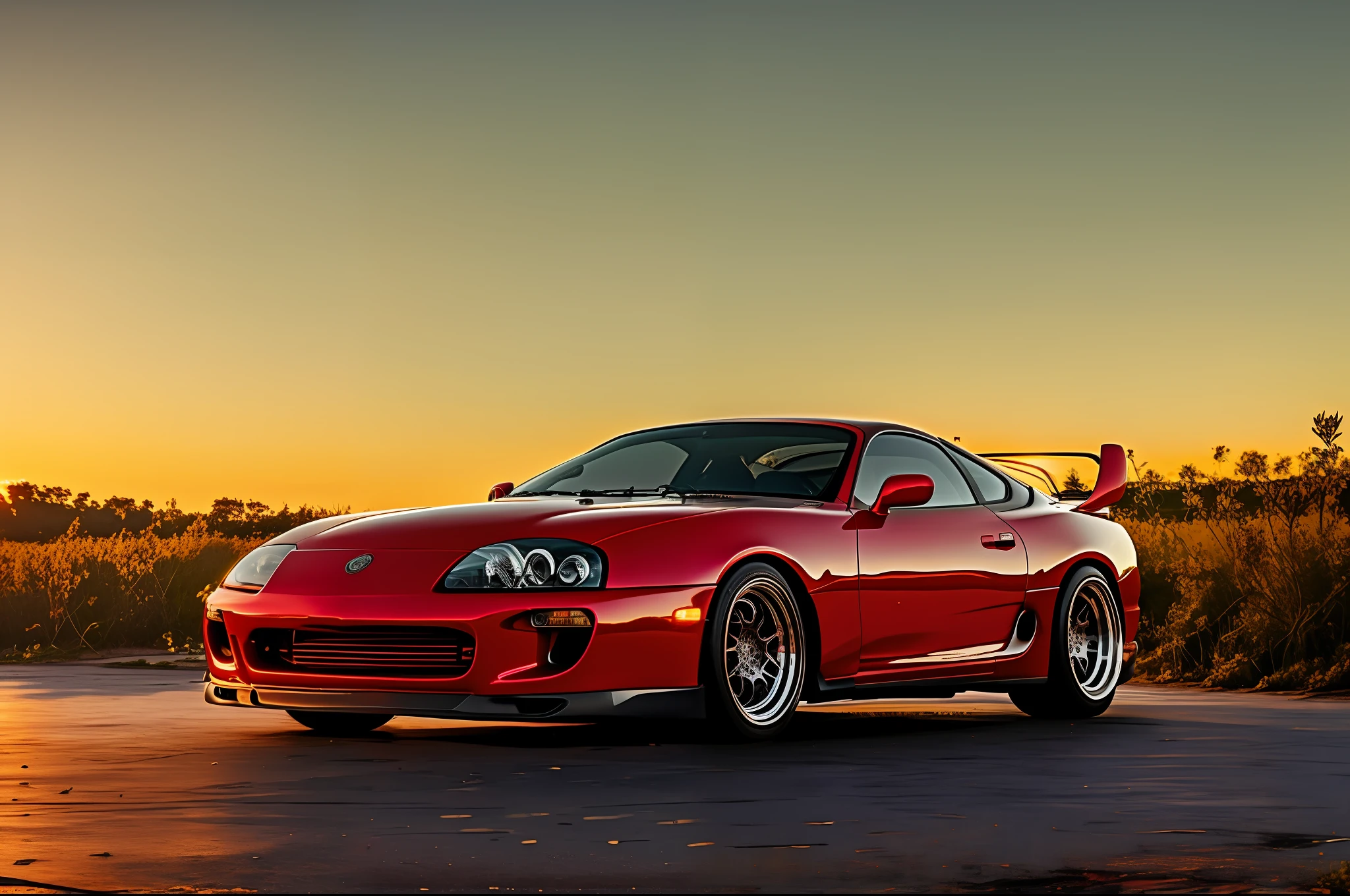 (nvinkpunk:1.2) (snthwve style:0.8) VAL1 mk4Supra VAL2, lightwave, sunset, intricate, highly detailed