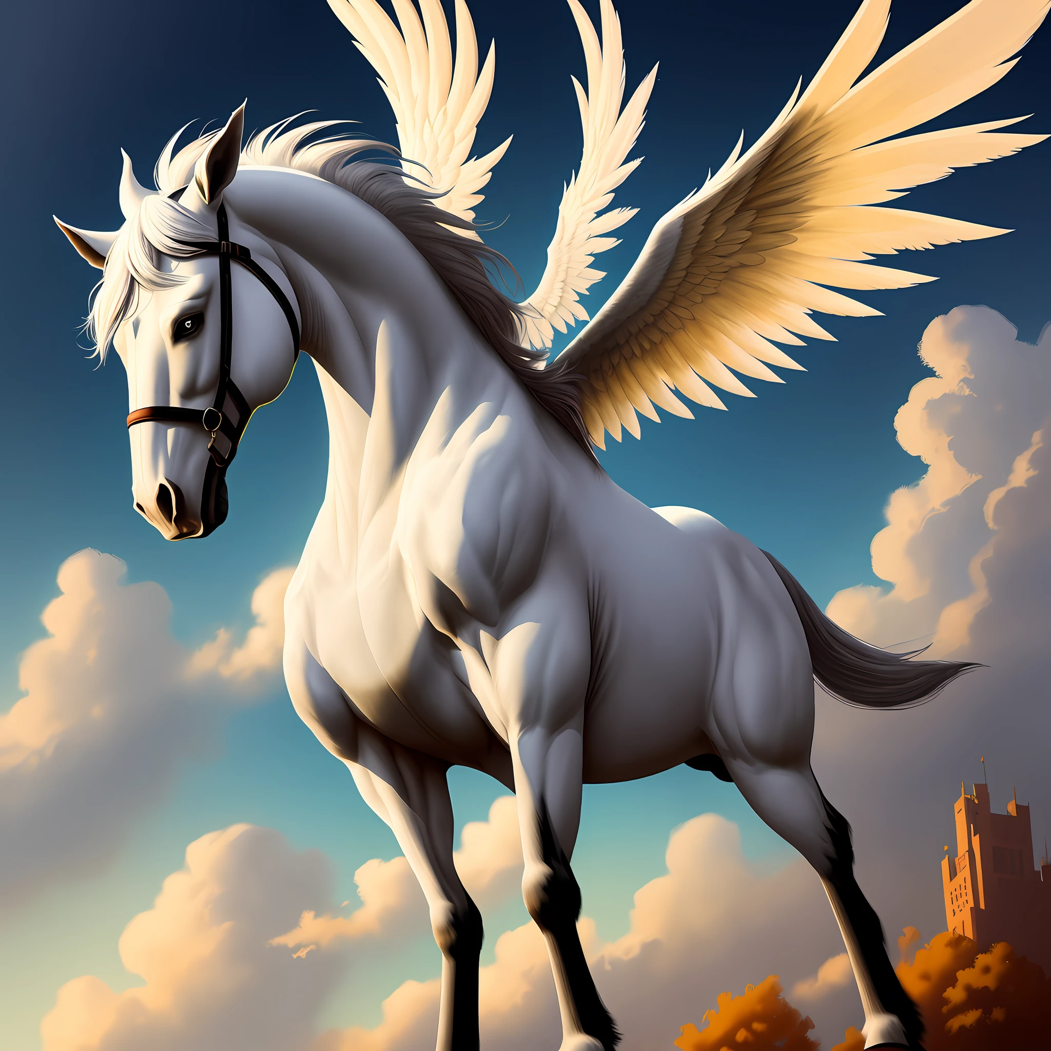 phoenix horse , white