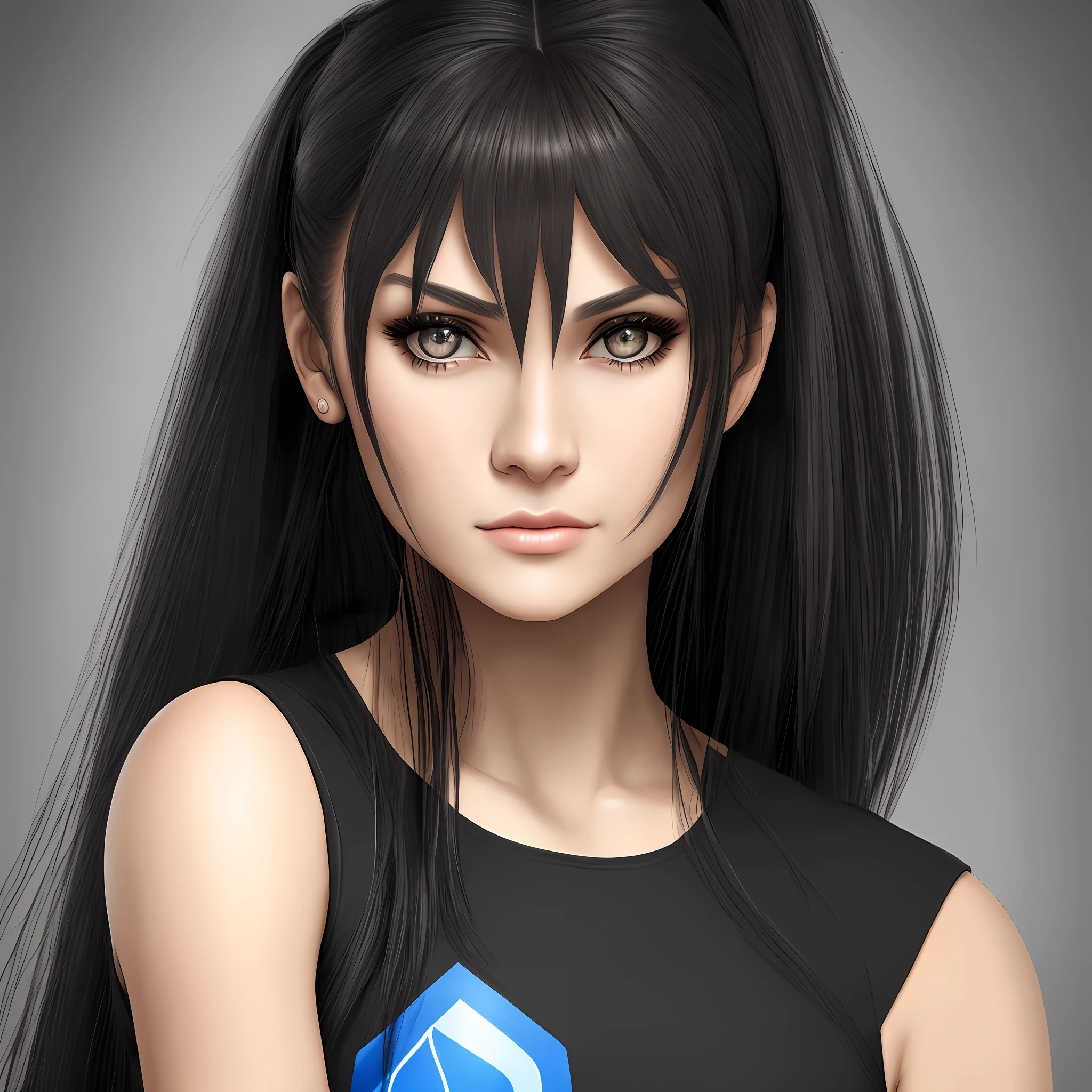 Beautiful Woman,Policeman,Long Black Hair Stuck in a Ponytail,Detailed Eye and Perfect Dark Brown Dark,With Expression Would Be,Ultra Detailed,Ultra Quality,Mega Quality,HD,High Resolution,Mega Resolution,4K 8K