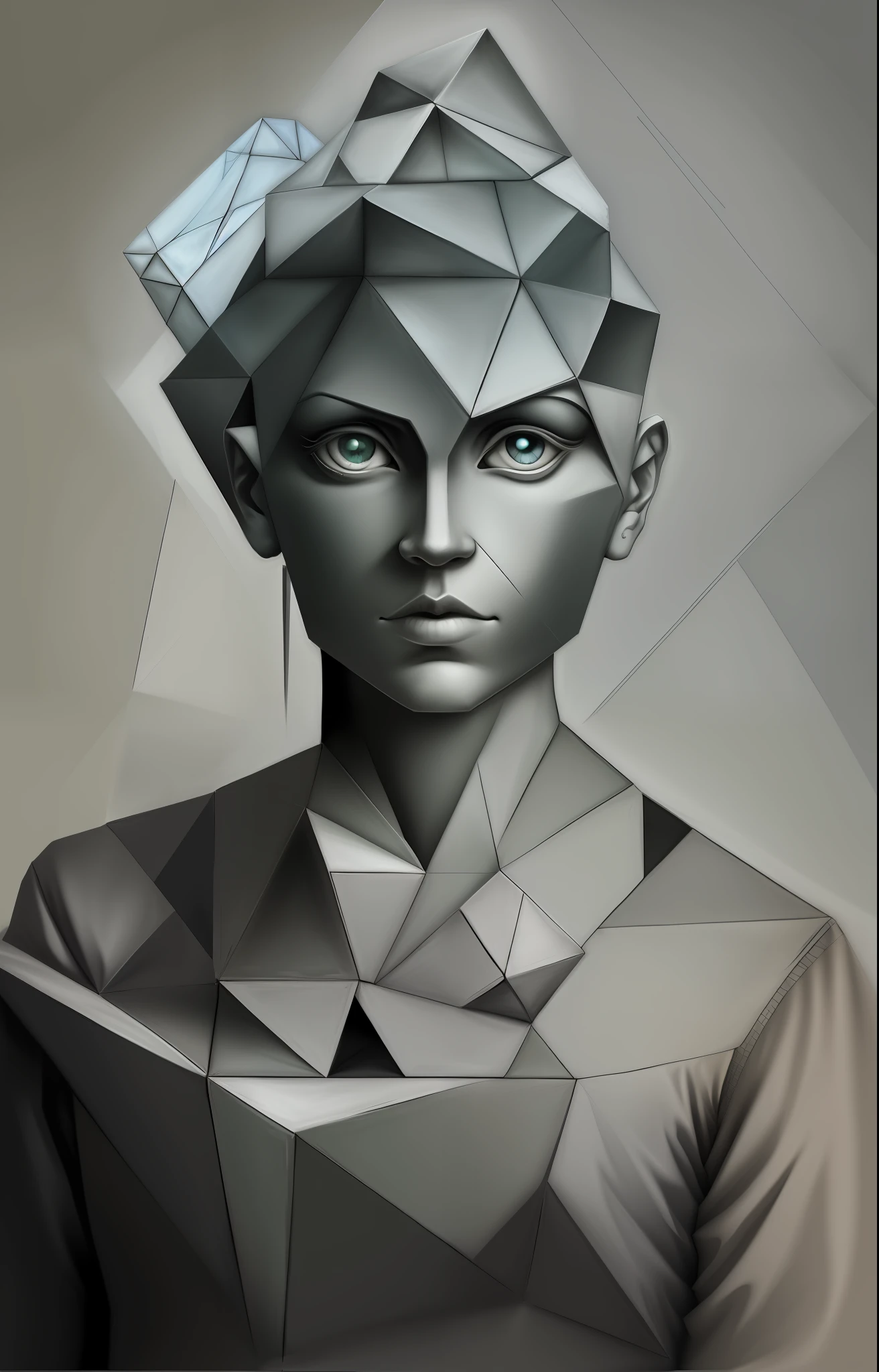 cubistic art (image in geometric shapes)