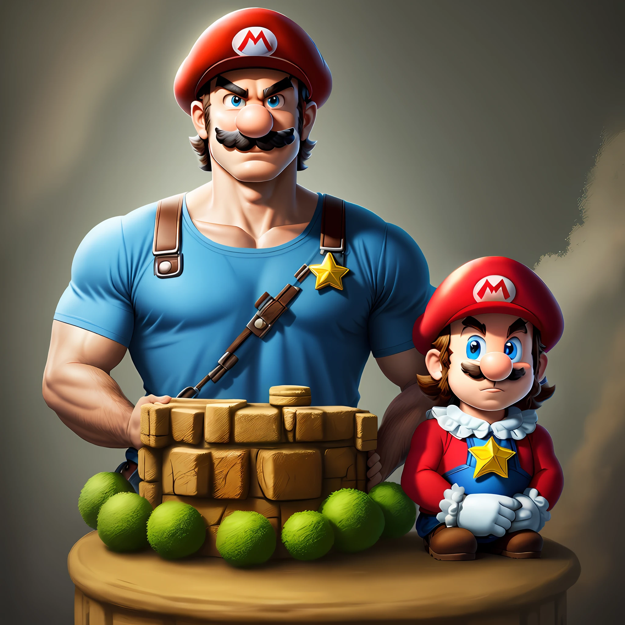 Photo portrait super mario broz very strong