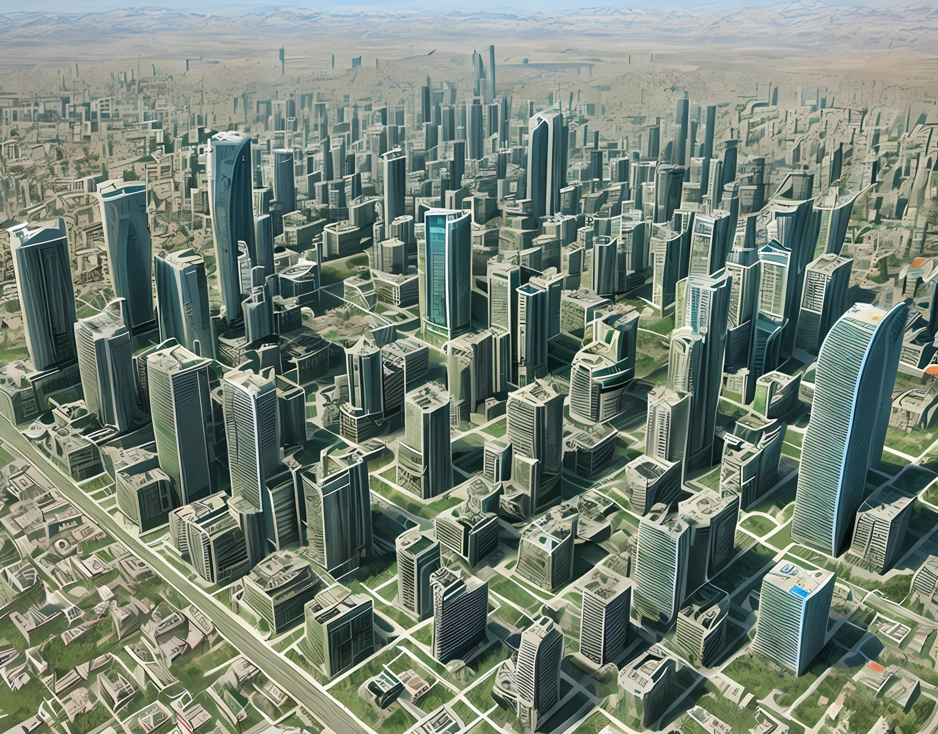 Biophiliq Tehran City in year 2200