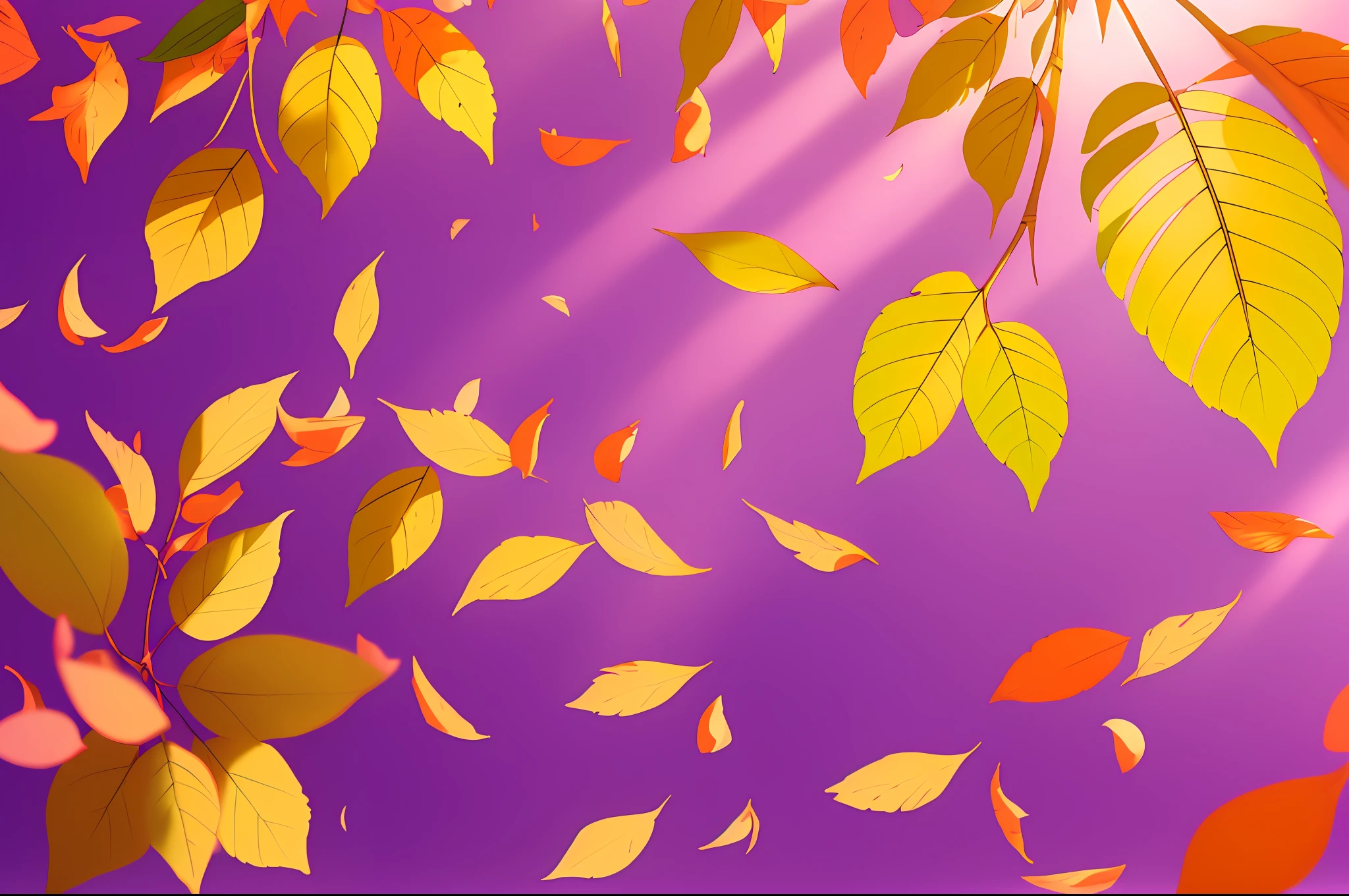 Masterpiece, best quality, (very detailed CG unity 8k wallpaper) (best quality), (best illustration), (best shadows) Nature&#39;s delicate leaves petals of various colors falling in the air light Tracking, super detailed , wanostyle --v6