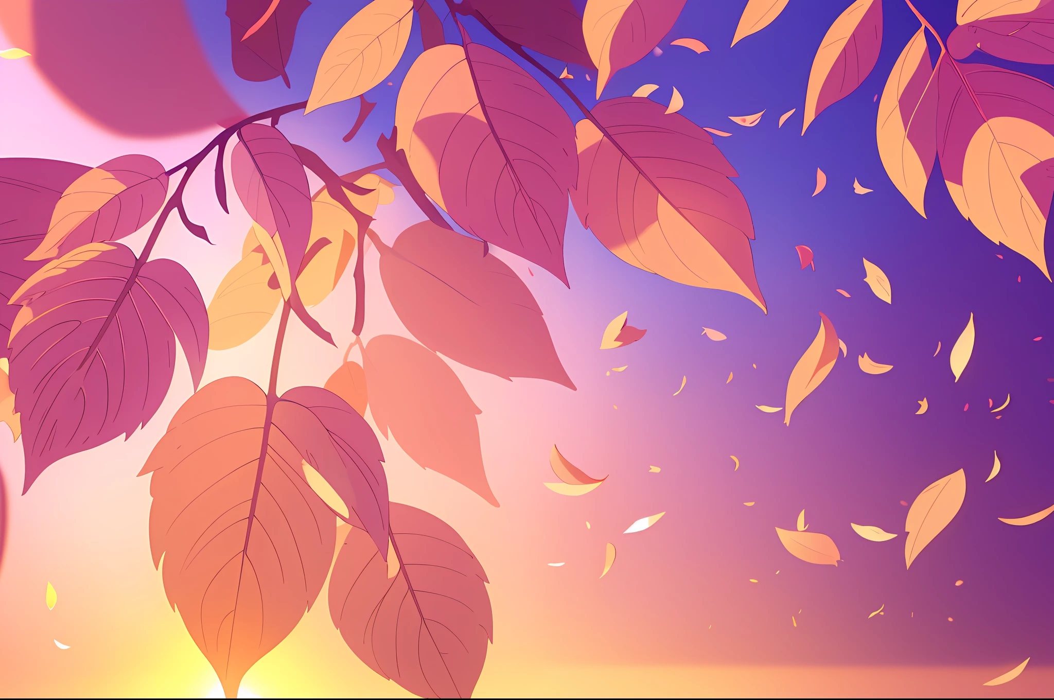 Masterpiece, best quality, (very detailed CG unity 8k wallpaper) (best quality), (best illustration), (best shadows) Nature's delicate leaves petals of various colors falling in the air light Tracking, super detailed , wanostyle --v6