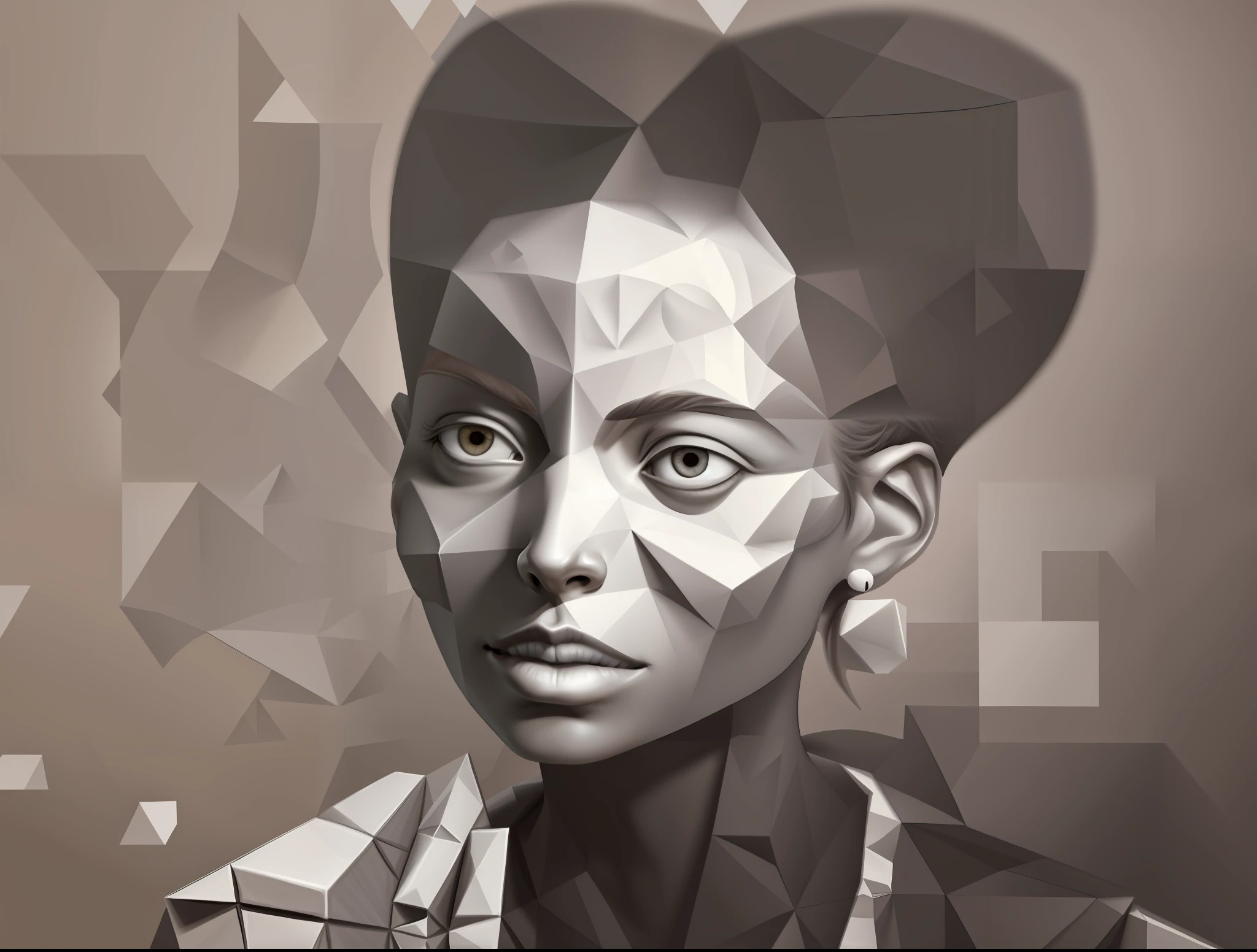 cubistic art (image in geometric shapes)