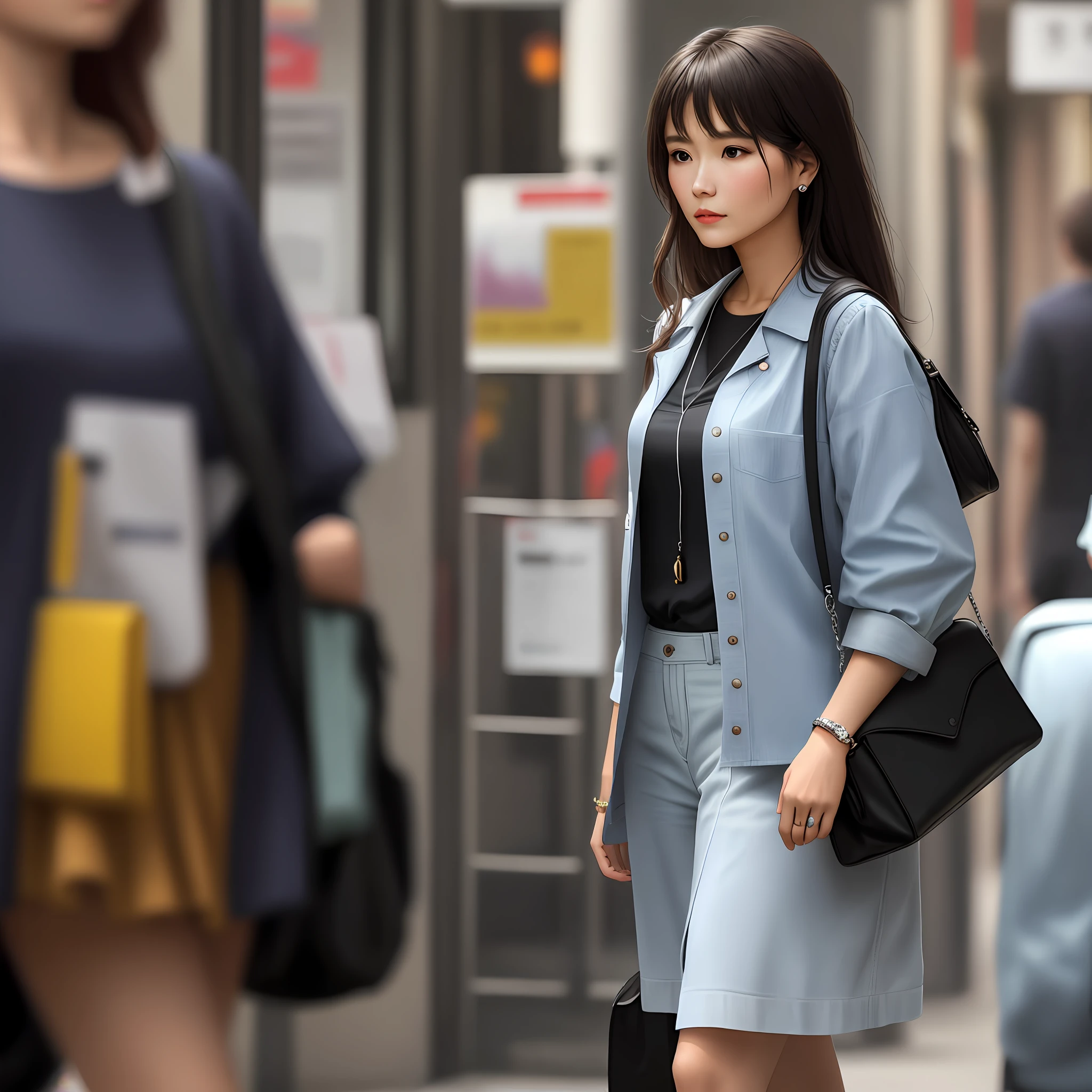 Woman wearing social clothing
