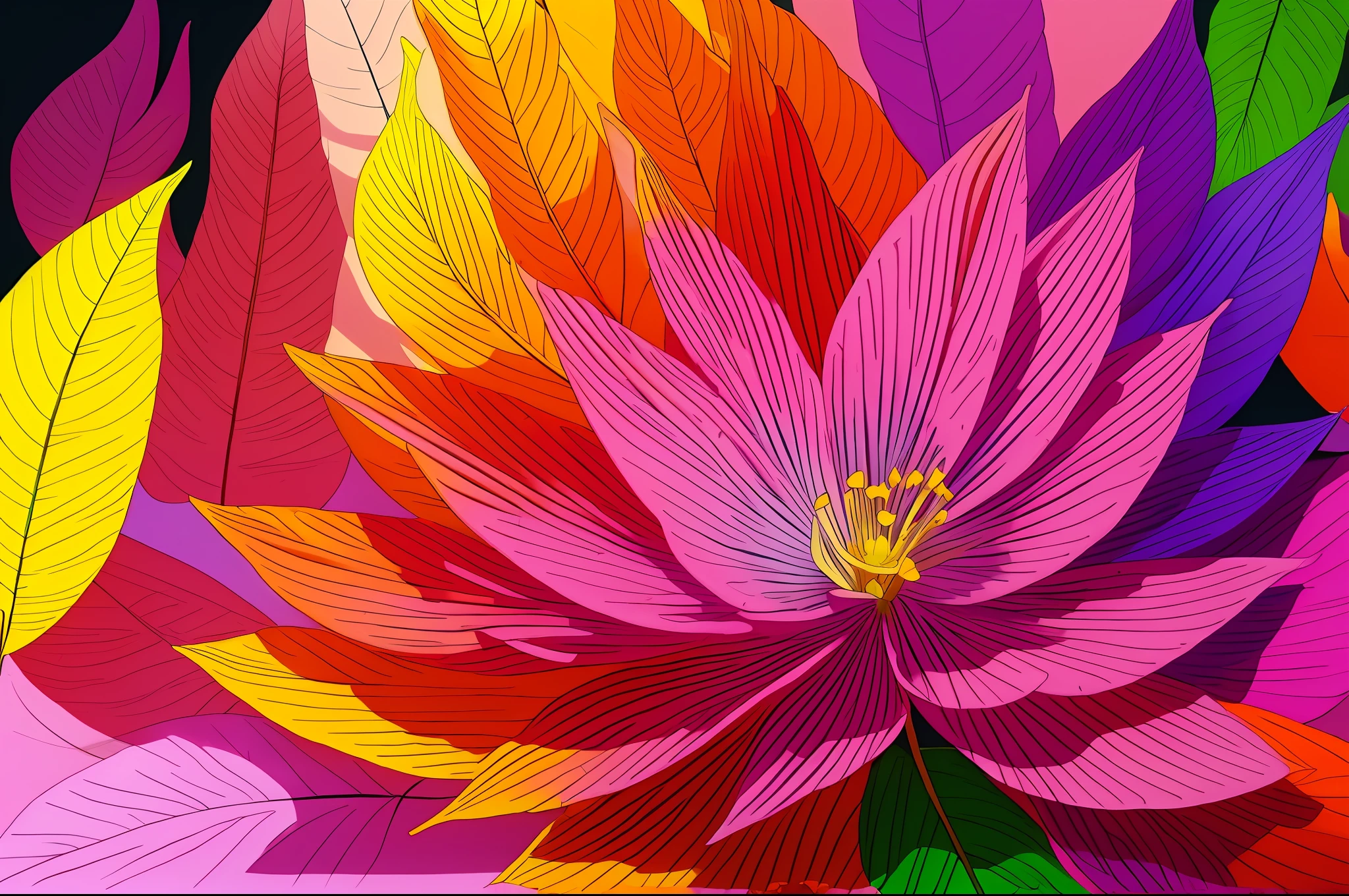 Masterpiece, best quality, (best quality), (best illustration), (best shadows), delicate leaves petals of various colors falling in the air light Tracking, super detailed , wanostyle Nature's --v6