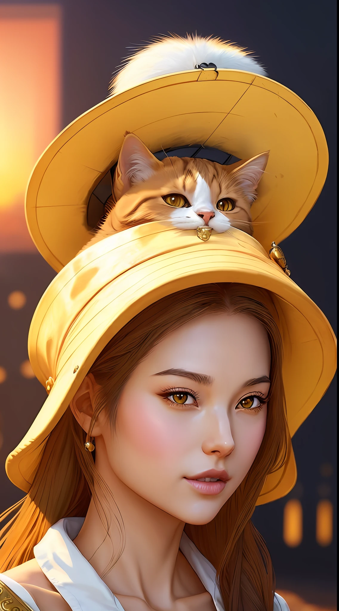 Masterpiece, best quality, (8k very detailed CG unit wallpaper) (best quality), (best illustration), (best shadows) a golden sea wave, bright orange aol sunset through the wave, golden droplets flying, (:1.6),female cat furry, fantasy medieval pirate, saber in a hand, bandana, pirate hat, cocked hat, on a ship, sails, ocean and sky on background, only character, correct female anatomy, beautiful woman anthro, cat head, furry art by greg rutkowski, digital art by artgerm, detailed art, masterpiece, digital painting, correct anatomy
