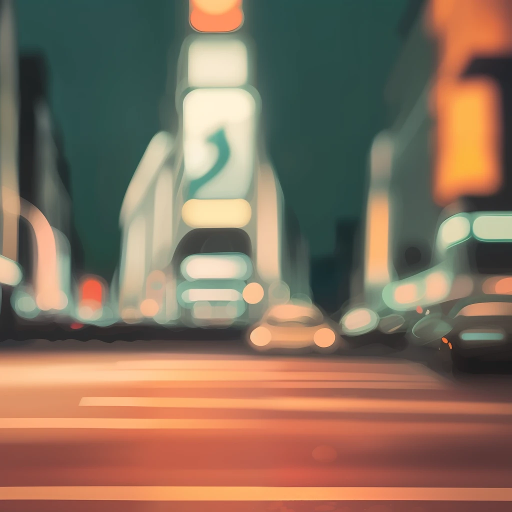 Best quality of a blurry Times Square background 1.4