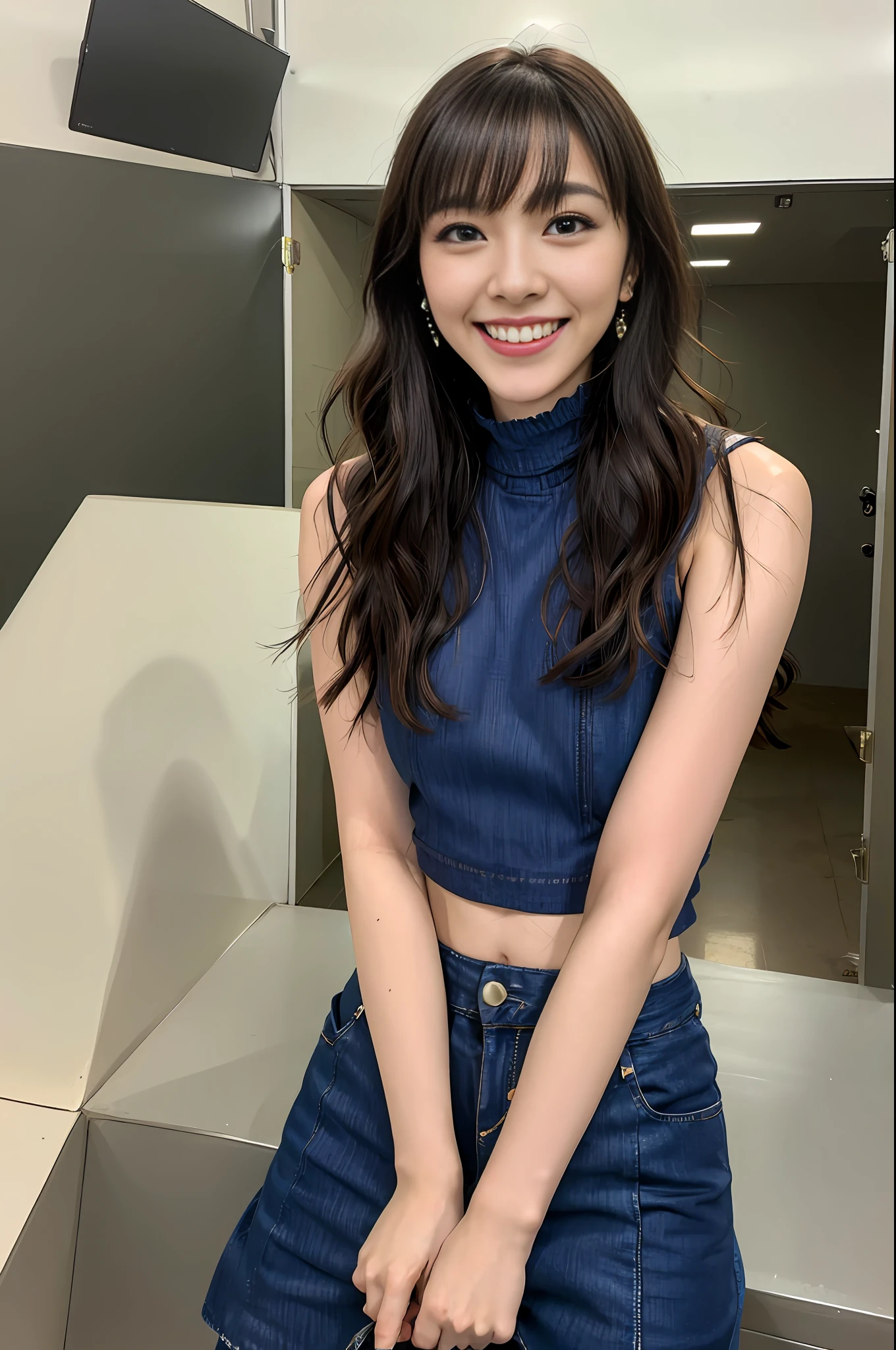 1 girl,Best quality, masterpiece, ultra high res, (photorealistic:1.4),highly detailed,professional lighting, smile ,playing skate board,on the street,wear tight sticky thin crop top and sticky ultra short pant.wear head phone,street style