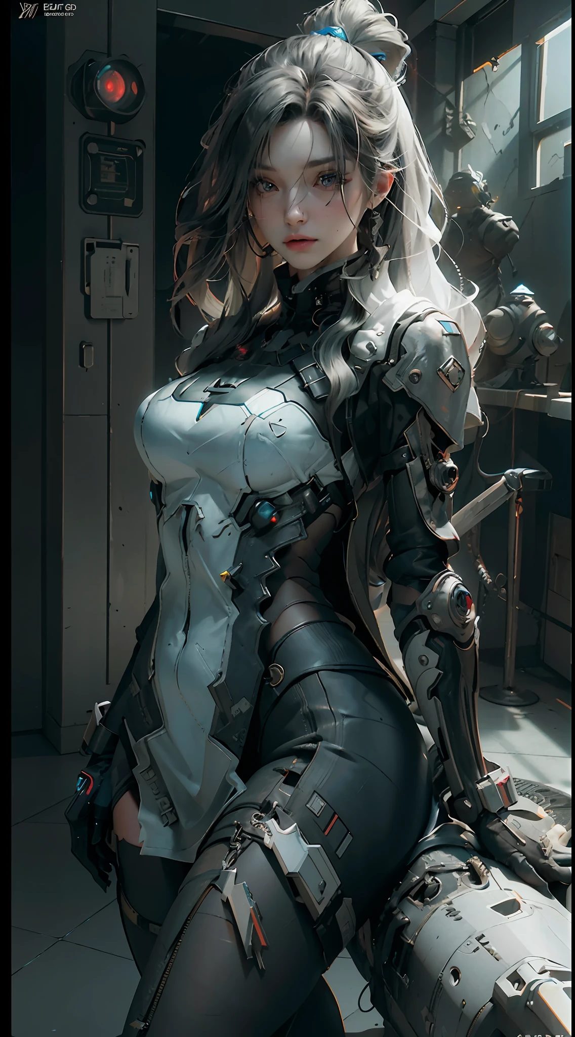 ((Best quality)), ((masterpiece)), (detailed:1.4), 3D, an image of a beautiful cyberpunk female,HDR (High Dynamic Range),Ray Tracing,NVIDIA RTX,Super-Resolution,Unreal 5,Subsurface scattering,PBR Texturing,Post-processing,Anisotropic Filtering,Depth-of-field,Maximum clarity and sharpness,Multi-layered textures,Albedo and Specular maps,Surface shading,Accurate simulation of light-material interaction,Perfect proportions,Octane Render,Two-tone lighting,Wide aperture,Low ISO,White balance,Rule of thirds,8K RAW,