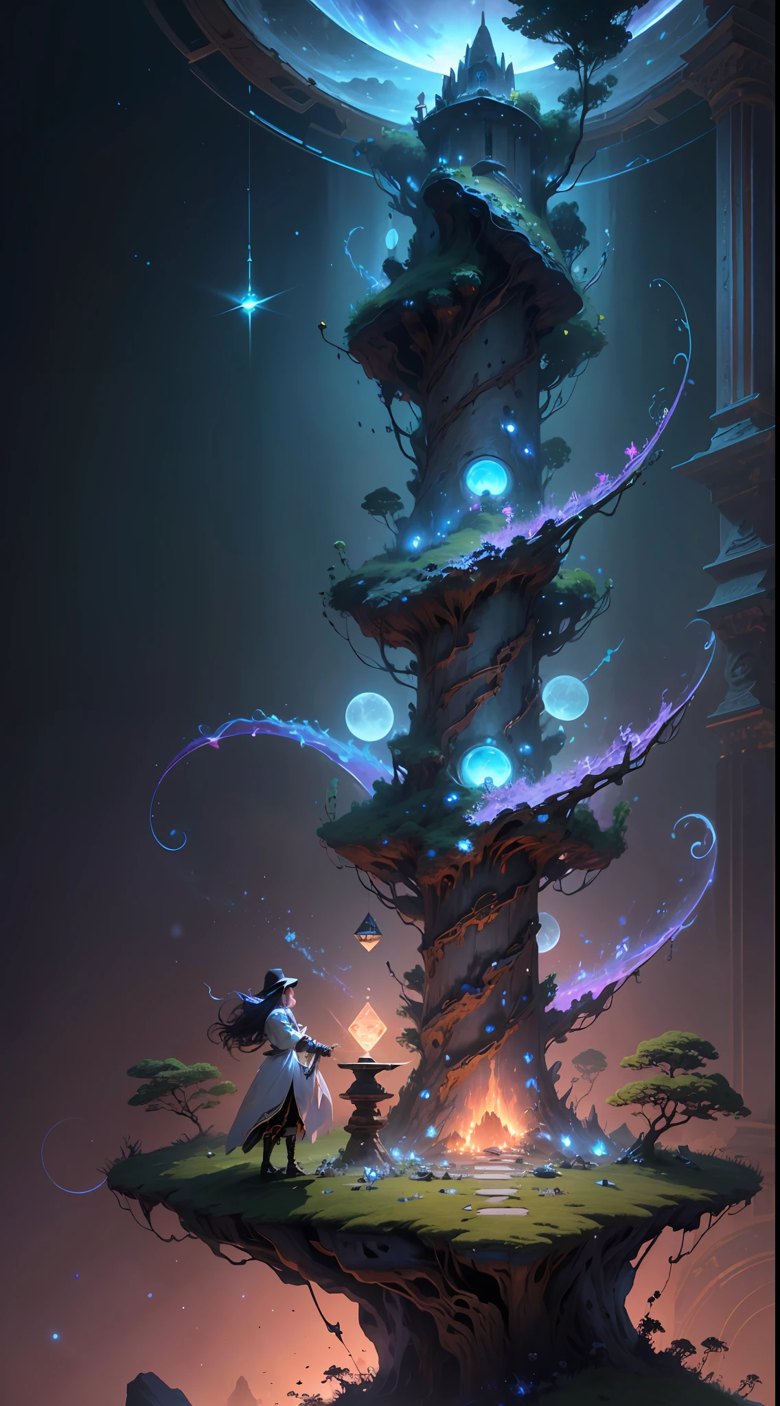 ((Best quality)), ((masterpiece)), (highly detailed:1.3), 3D, In a distant future where the boundaries between science fiction and fantasy have dissolved, the world is a tapestry of awe-inspiring wonders. Enter a universe where magic and technology coexist in harmony, shaping the destiny of civilizations across vast reaches of space.At the heart of this realm lies the Celestial Nexus, an intergalactic hub of mystical energies and technological marvels. Here, arcane knowledge intertwines with cutting-edge science, giving rise to a society where spaceships are imbued with the power of ancient spells, and technology is augmented by the mystic arts.Embark on a grand odyssey as a young explorer, destined to unravel the secrets of the Celestial Nexus. As you traverse the uncharted realms of the cosmos, encounter diverse civilizations teeming with beings who possess extraordinary abilities. From the ethereal Elven Spires, where the art of interdimensional travel is perfected, to the cybernetic enclaves of the Android Conglomerate, witness the tapestry of life as magic and technology intertwine.Unleash your latent powers as you become attuned to the energies that flow through the Nexus. Harness the ancient incantations of forgotten sorceries to propel your starship across the vast expanse of the cosmos. Engage in epic battles against cosmic abominations and interstellar tyrants, wielding enchanted weapons infused with futuristic enhancements.As you delve deeper into the enigmatic realms of the Celestial Nexus, uncover the origin of this harmonious fusion of magic and technology. Discover the ancient prophecies that foretell a cataclysmic event threatening to tear apart this delicate balance. Unite with a band of extraordinary beings, each possessing their own blend of magical aptitude and technological expertise, to embark on a perilous quest to save the Nexus from imminent destruction.In this epic saga, your choices will shape the fate of worlds, as the boundaries between